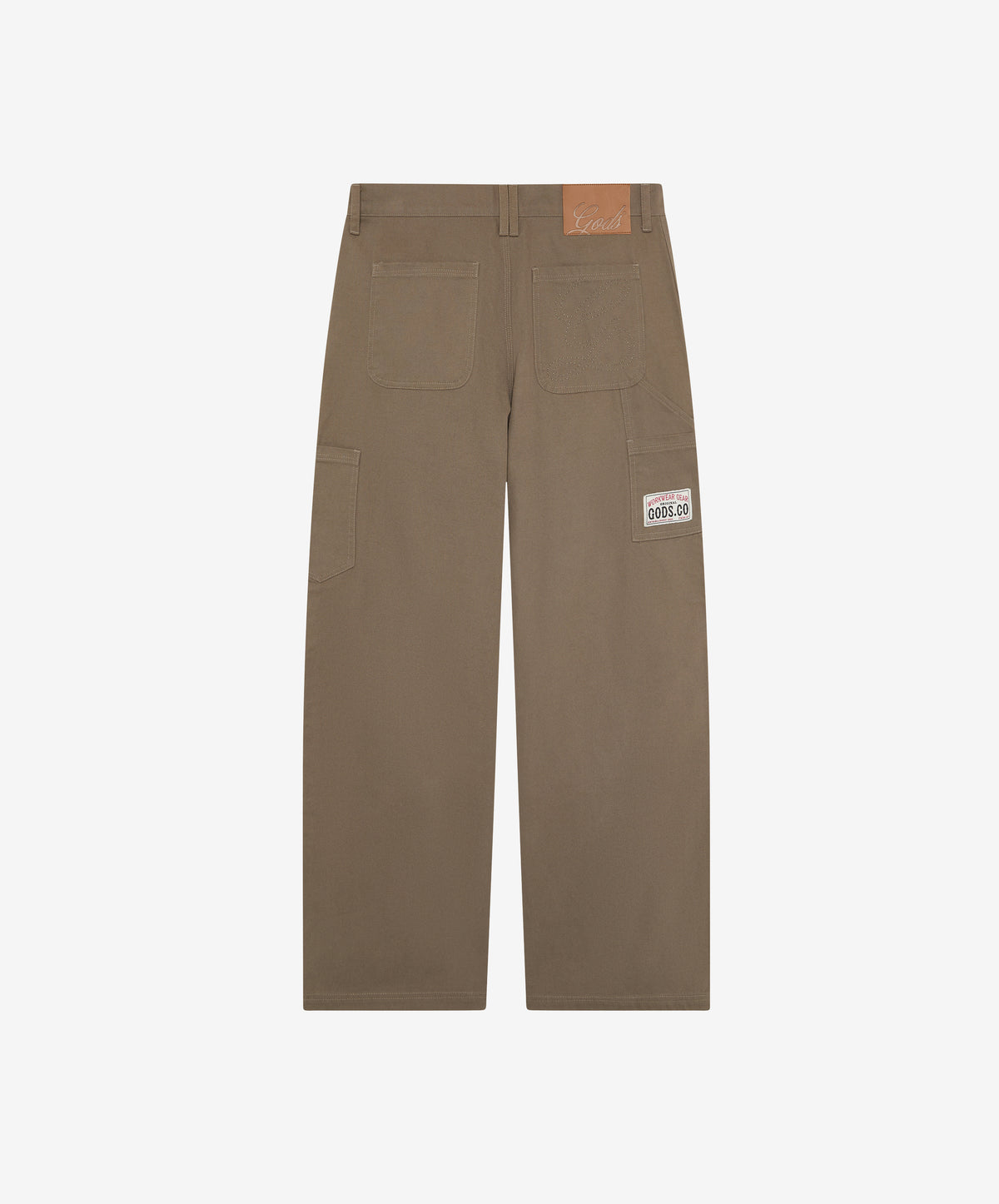 Double Knee Washed Pants Brown