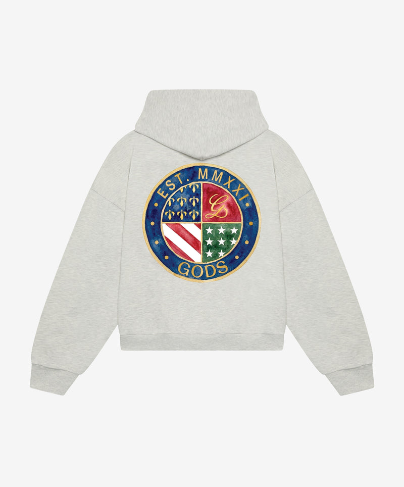 Heraldic Hoodie Grey