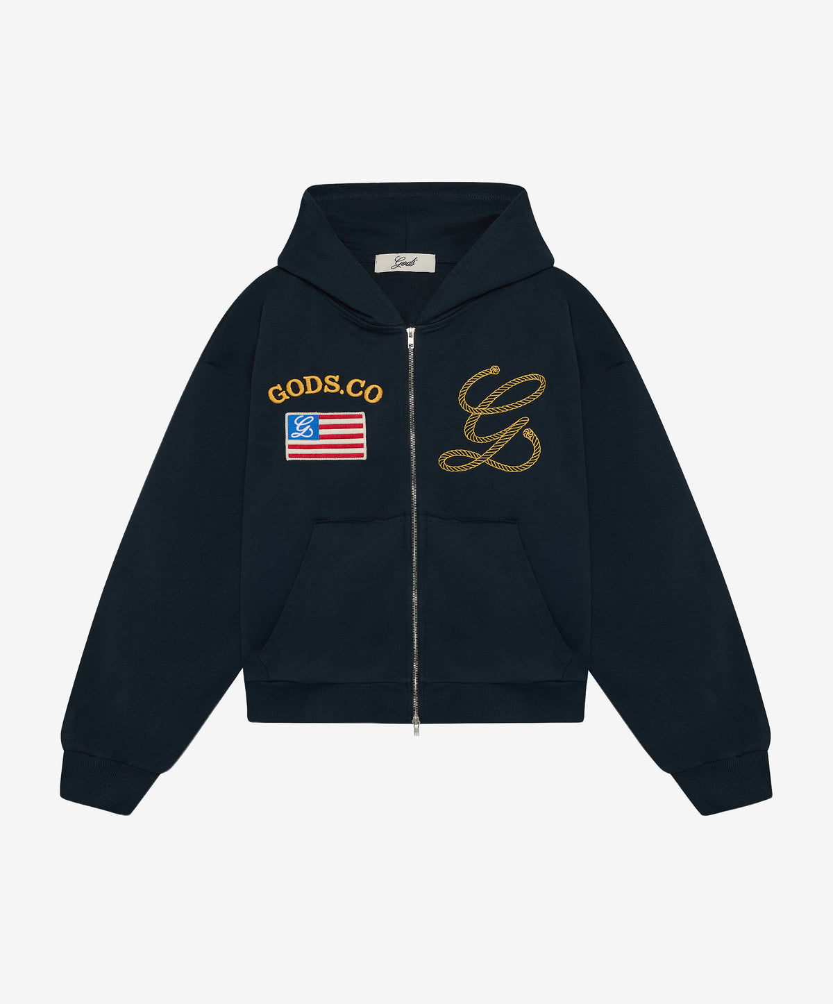 Flag Zipper Navy