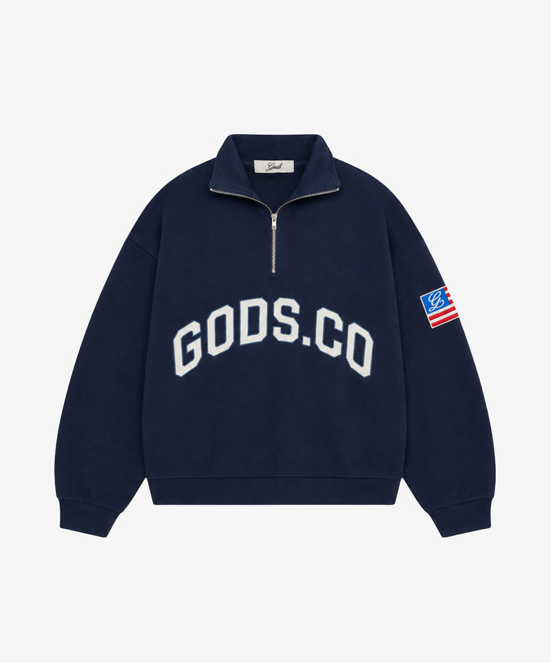 Gods.Co Half Zip Navy