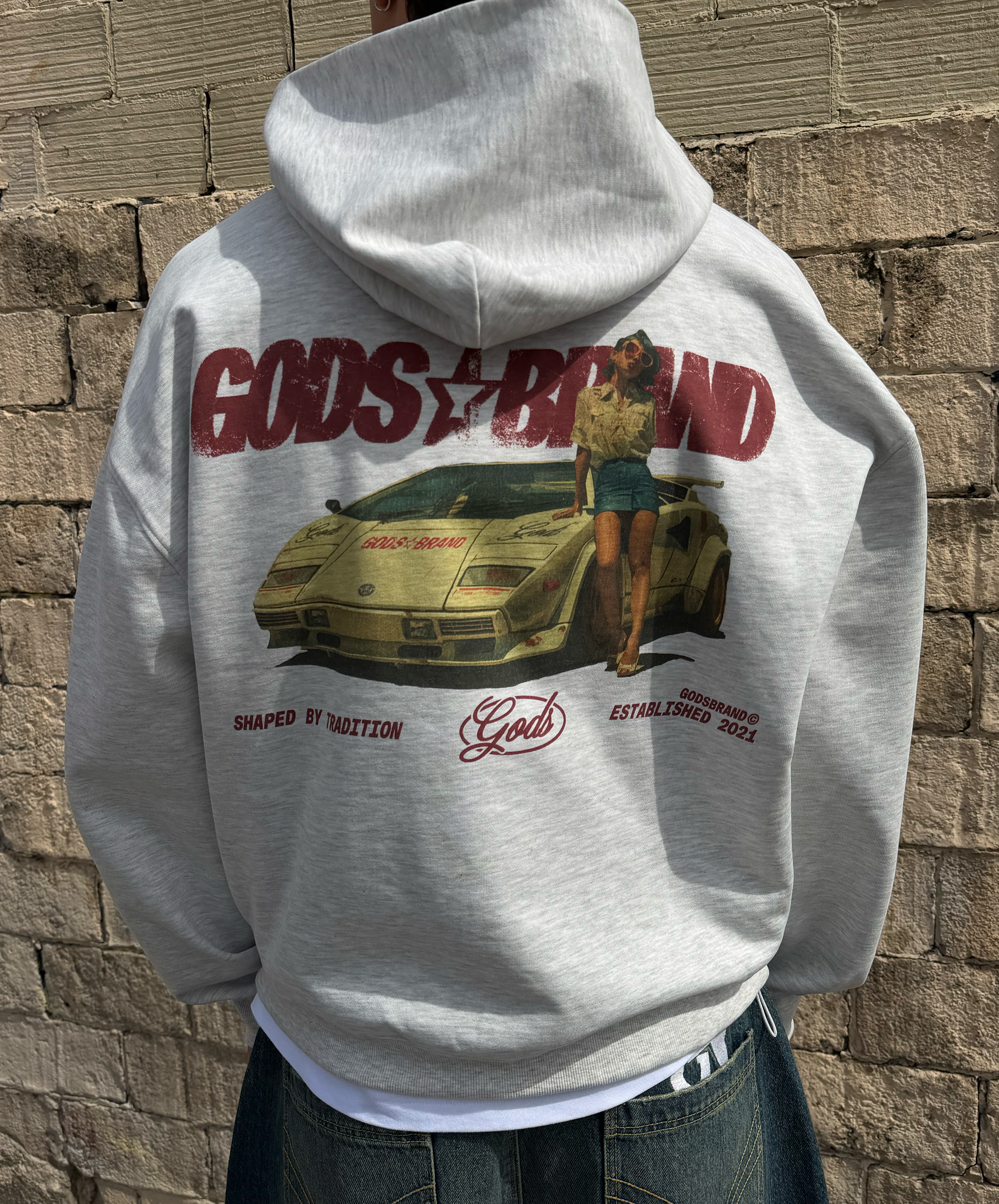 Sportscar Hoodie Grey Melange