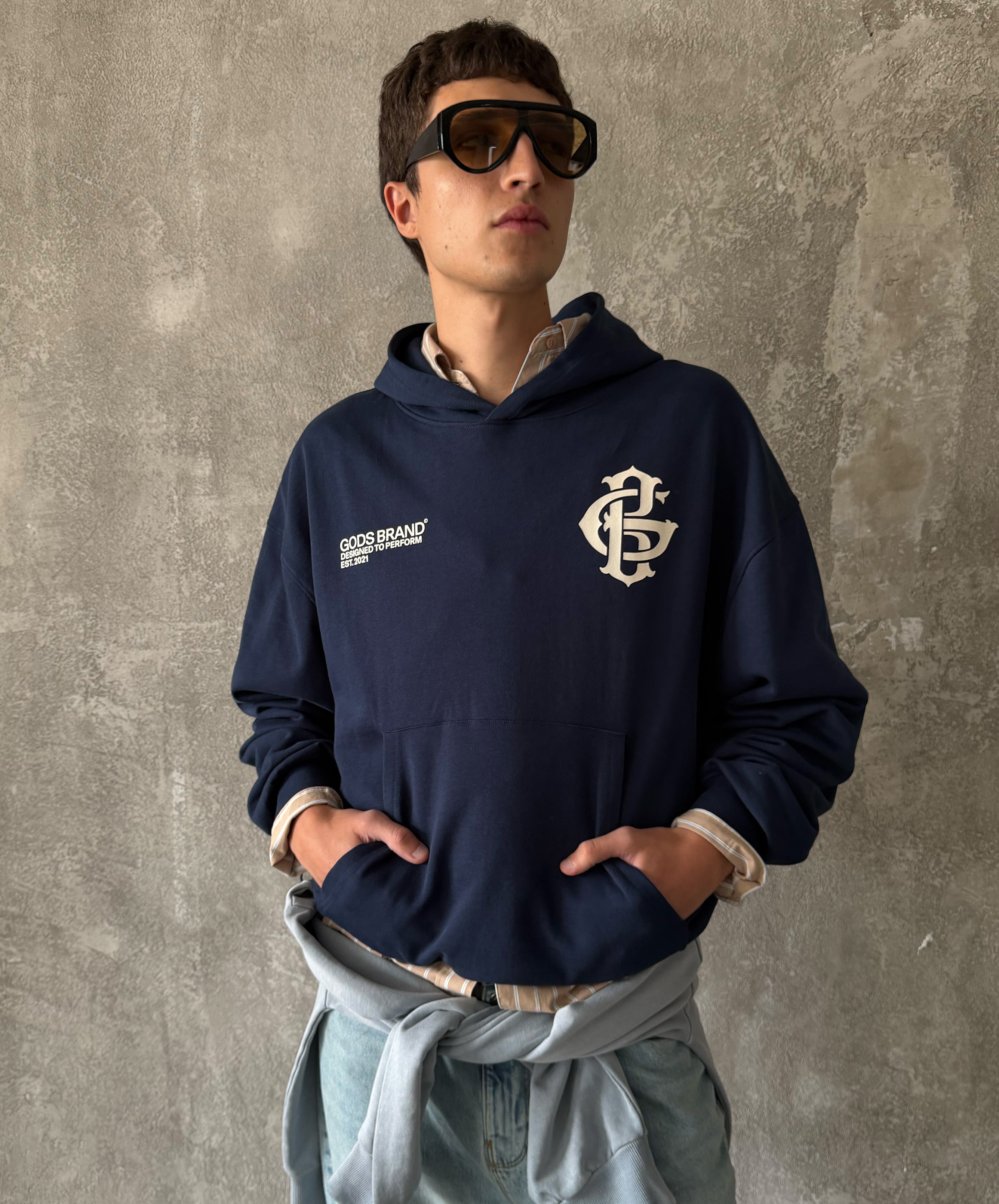 Gods Brand Hoodie Navy