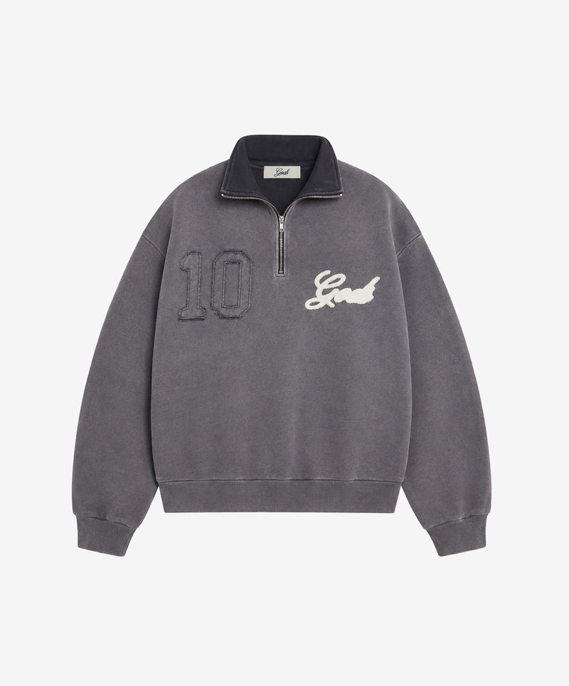 10 Half Zip Dark Grey