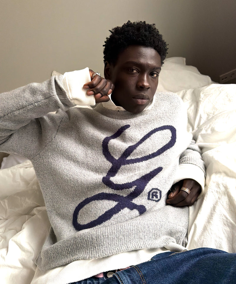G'S Knitted Sweater Light Grey
