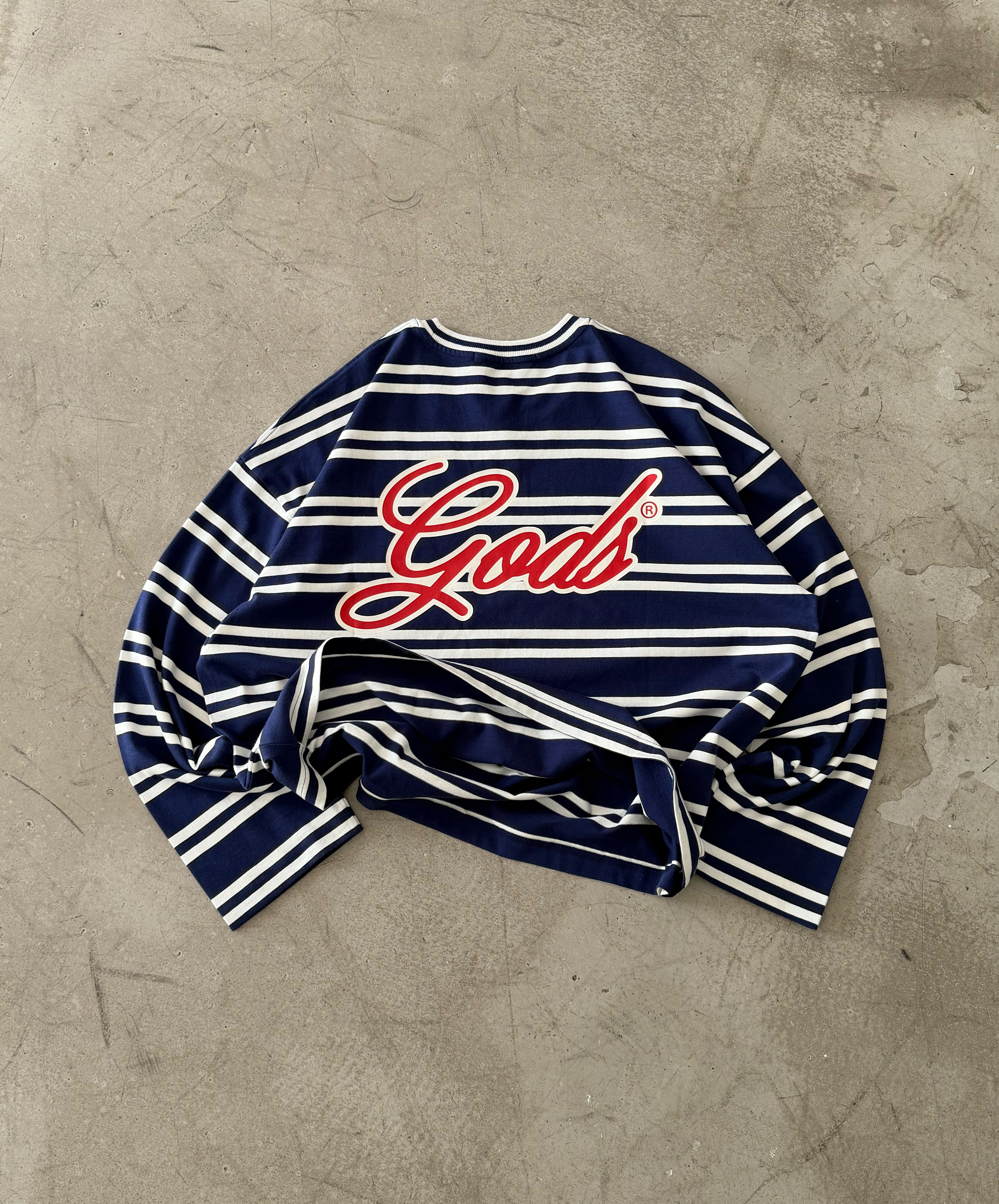 Gods Star Striped Longsleeve Navy