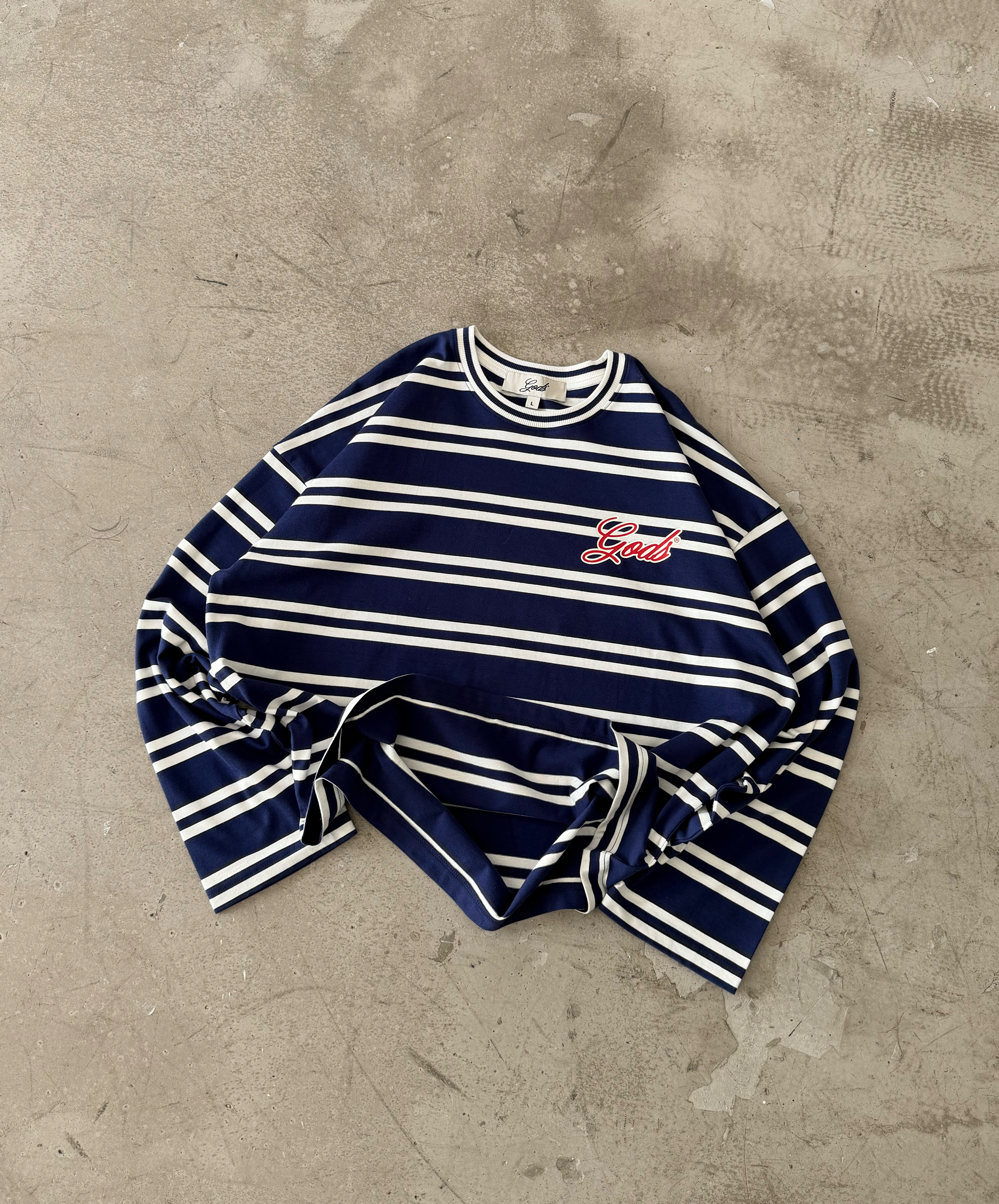 Gods Star Striped Longsleeve Navy