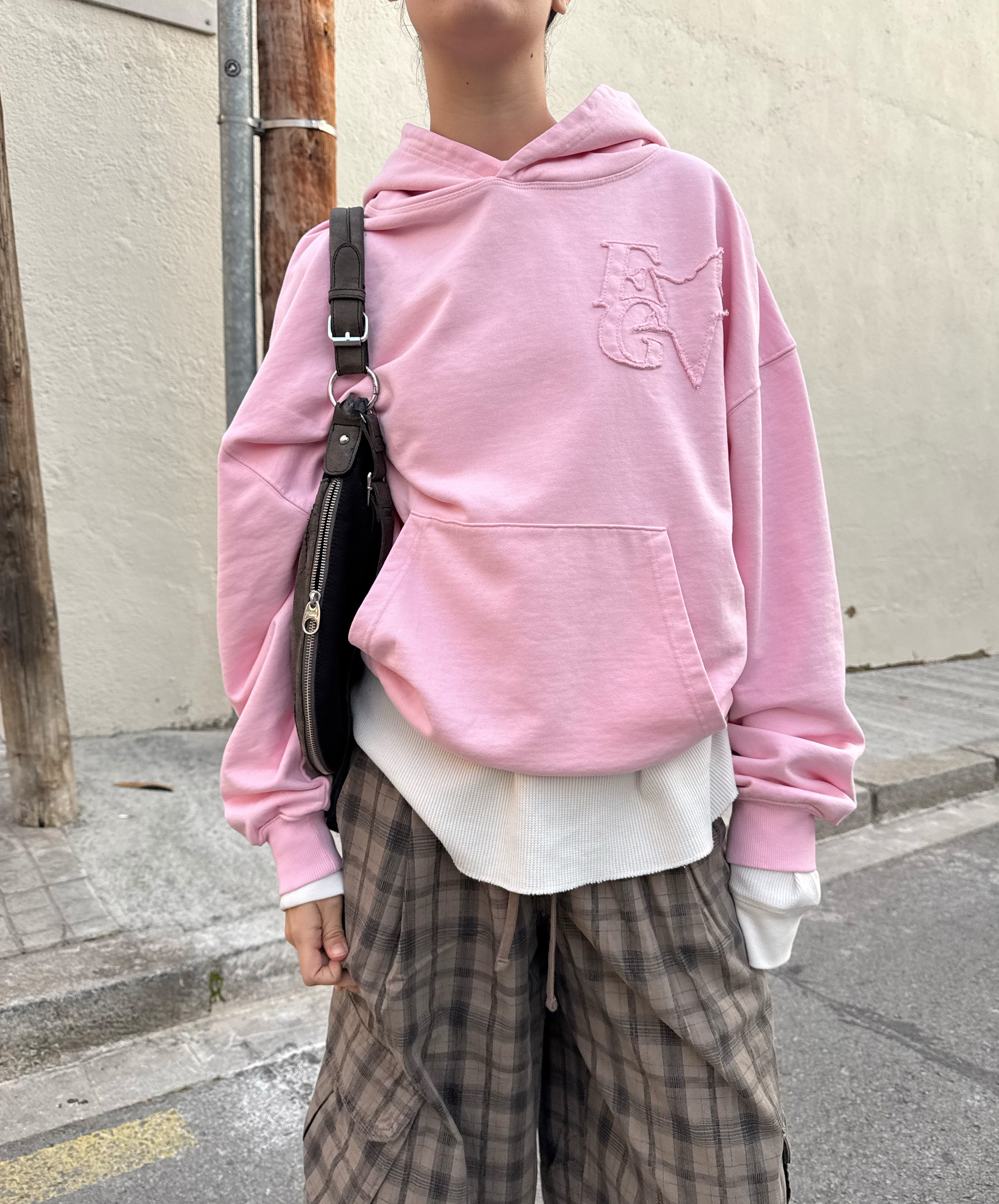 Star Washed Hoodie Rose