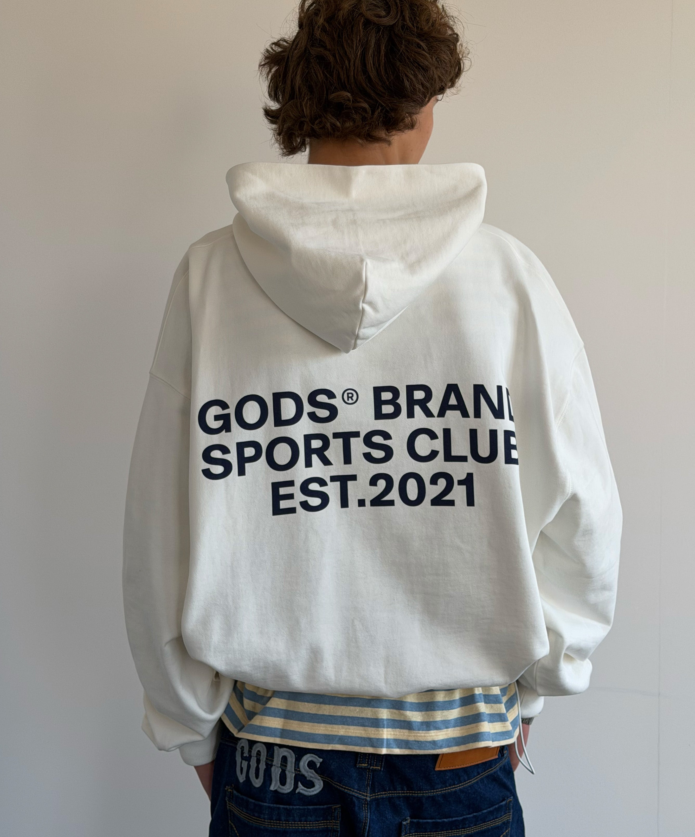 Gods® Brand Sports Club Hoodie Cream
