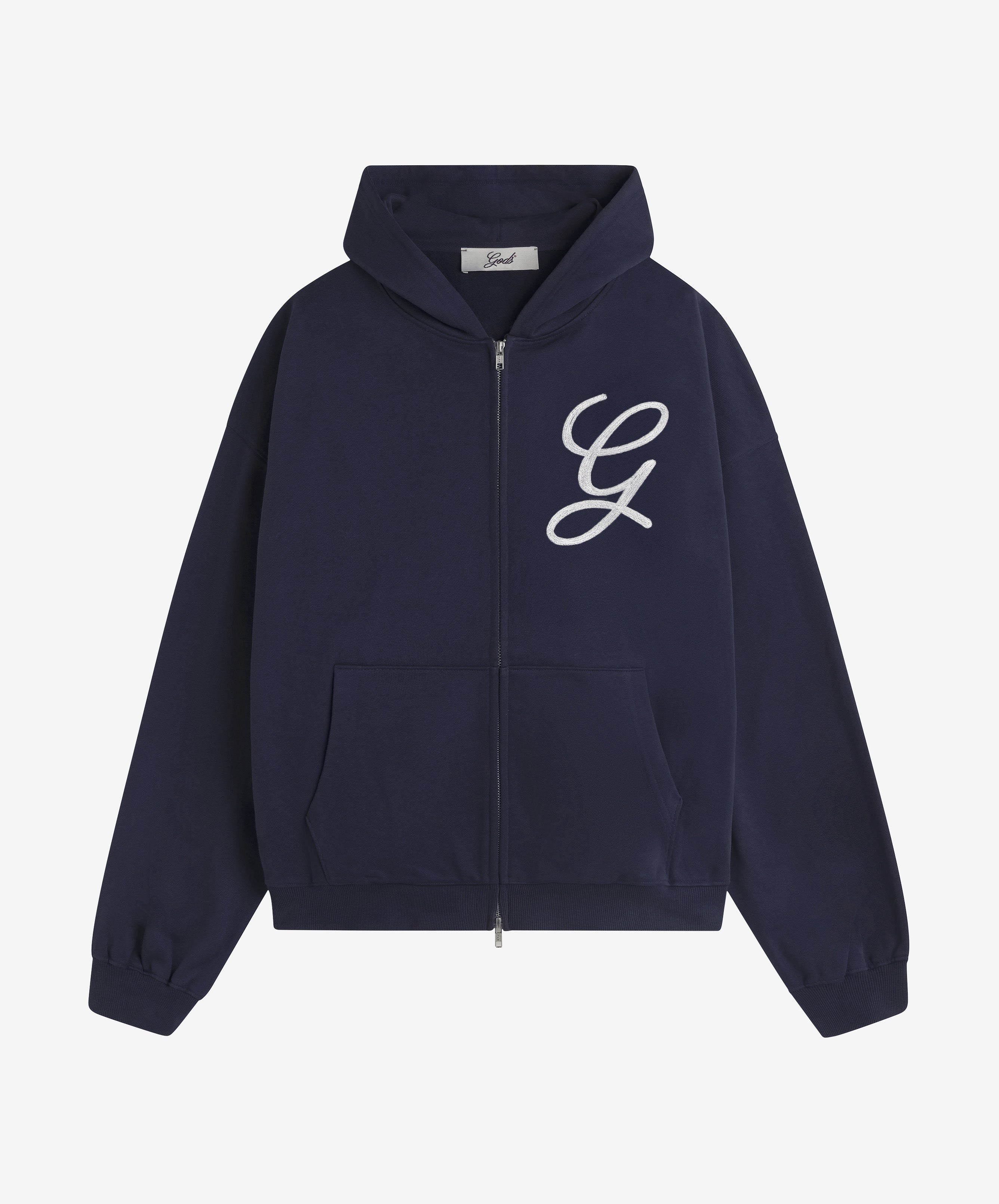 Love Script Zipper Navy