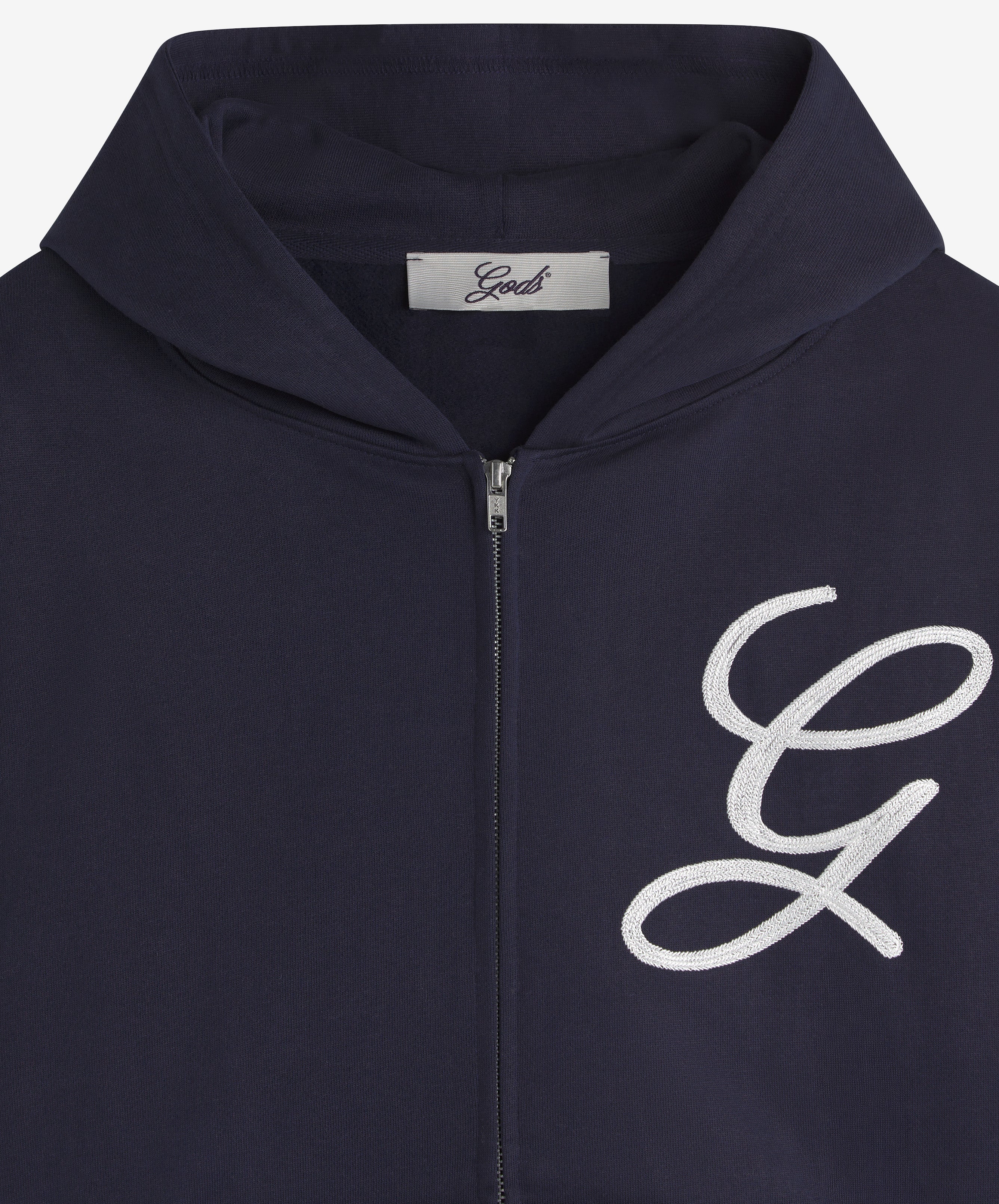 Love Script Zipper Navy