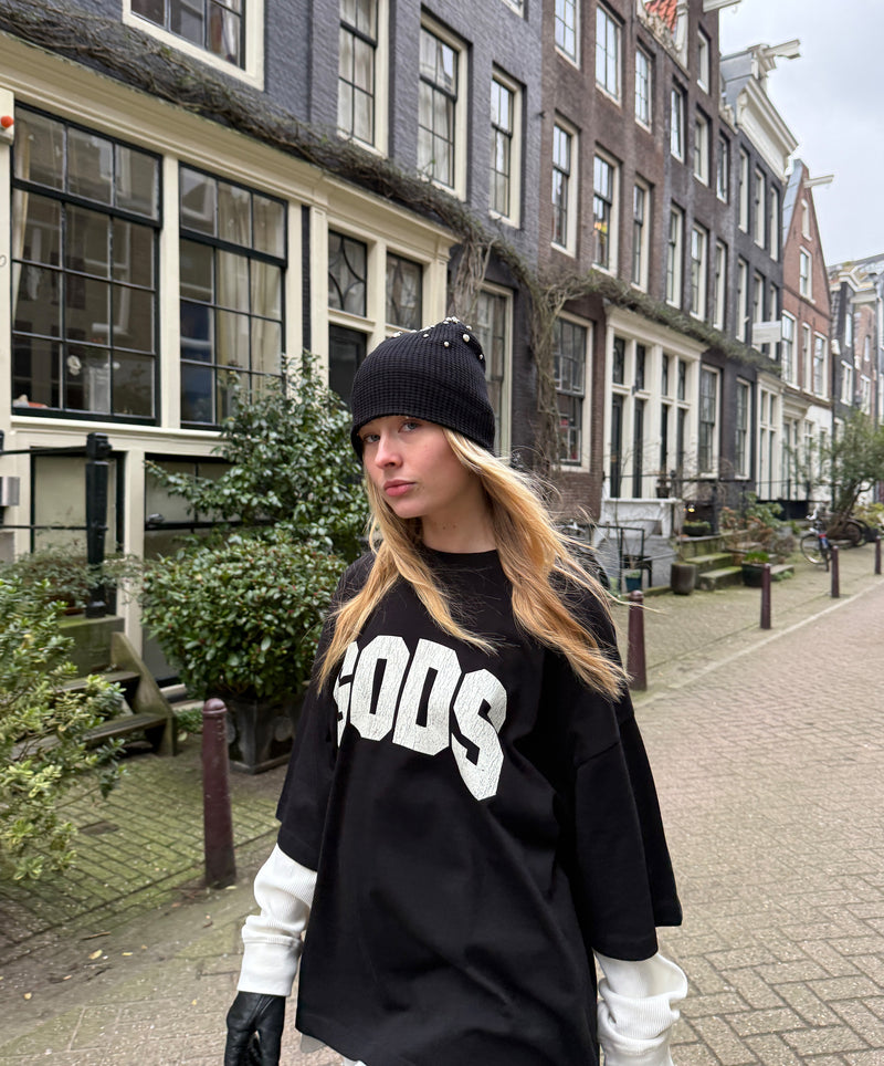 Gods Boxy Tee Black