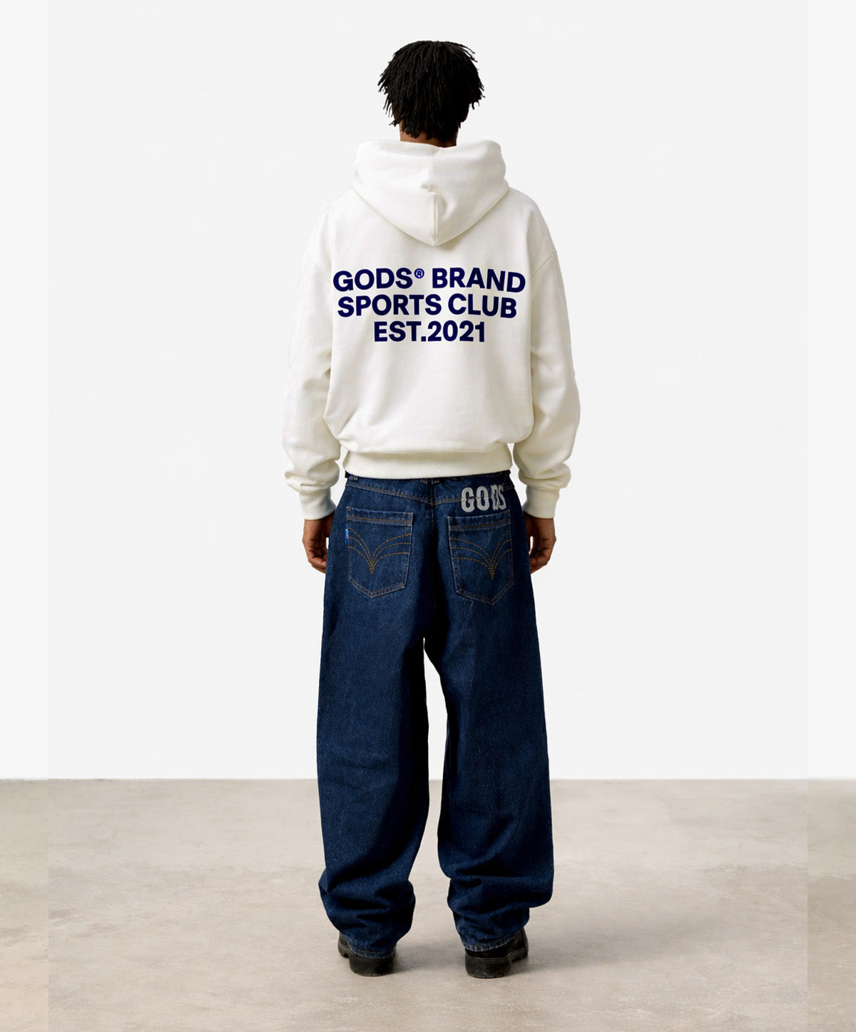 Gods® Brand Sports Club Hoodie Cream
