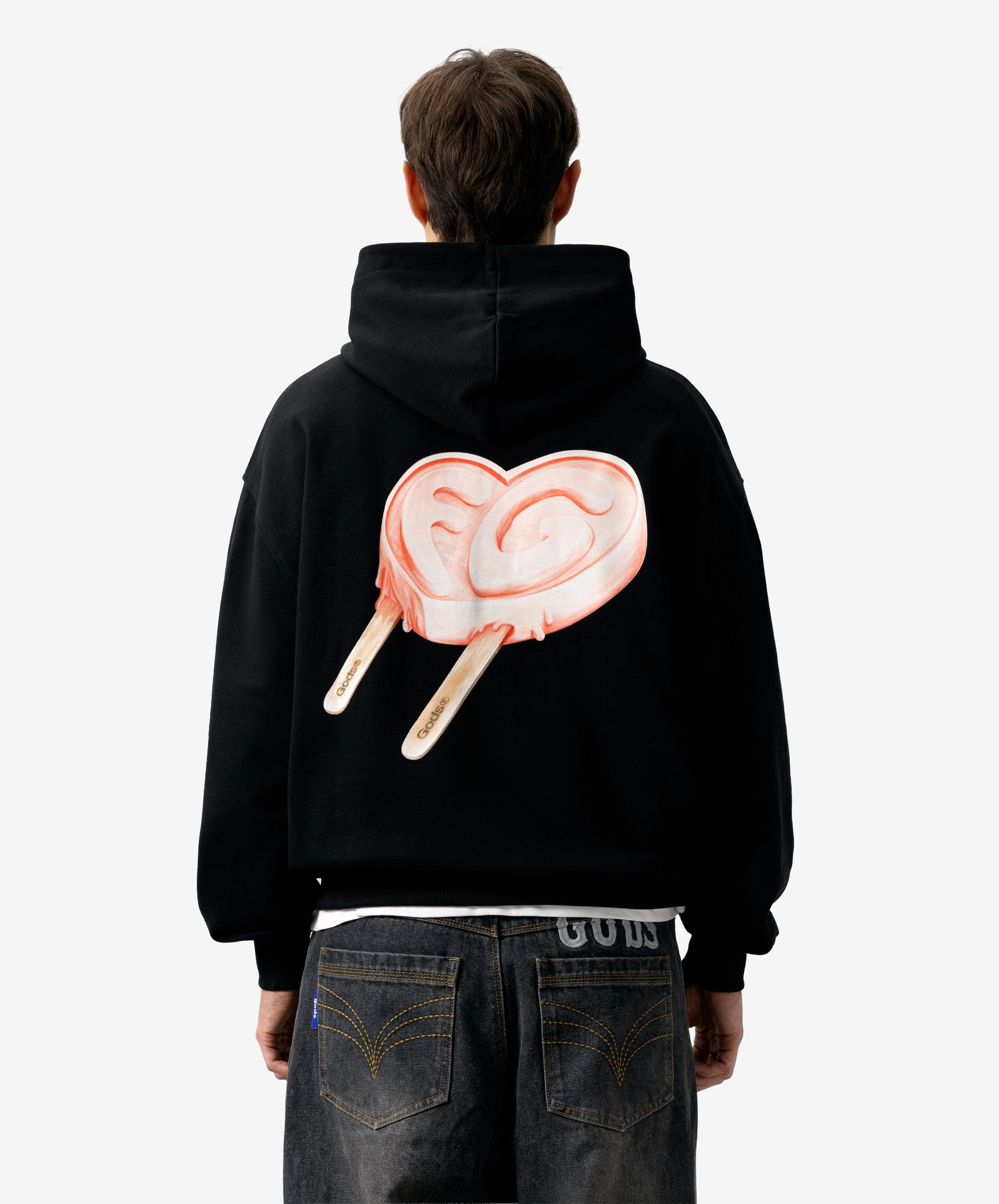 Iced Heart Hoodie Black