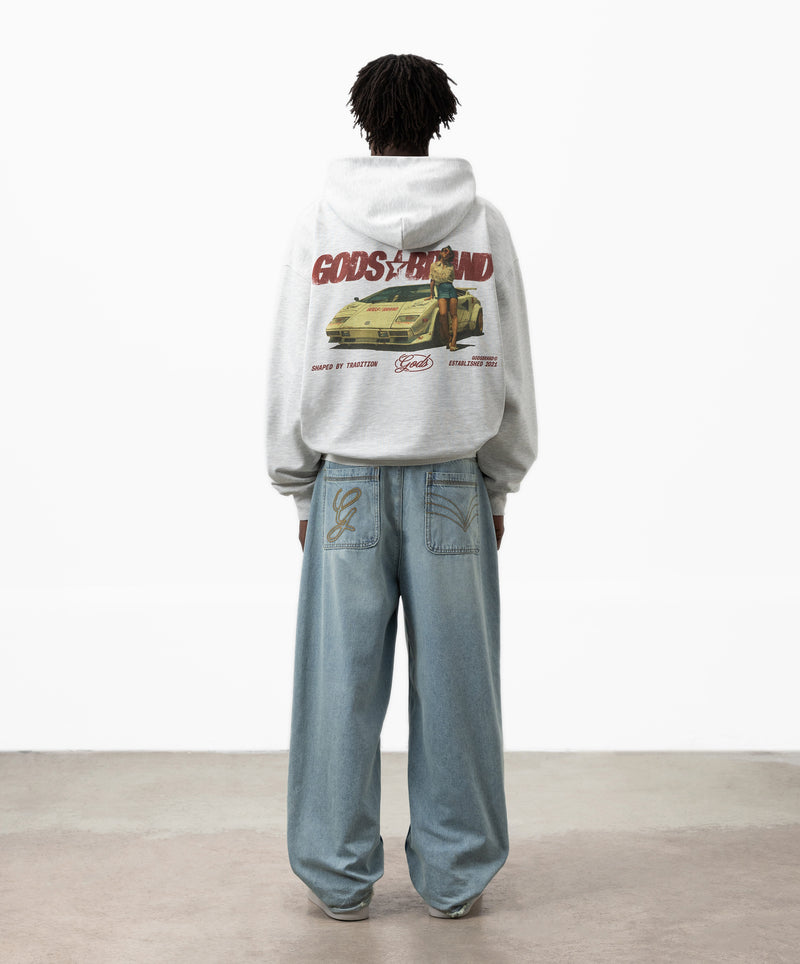 Sportscar Hoodie Grey Melange