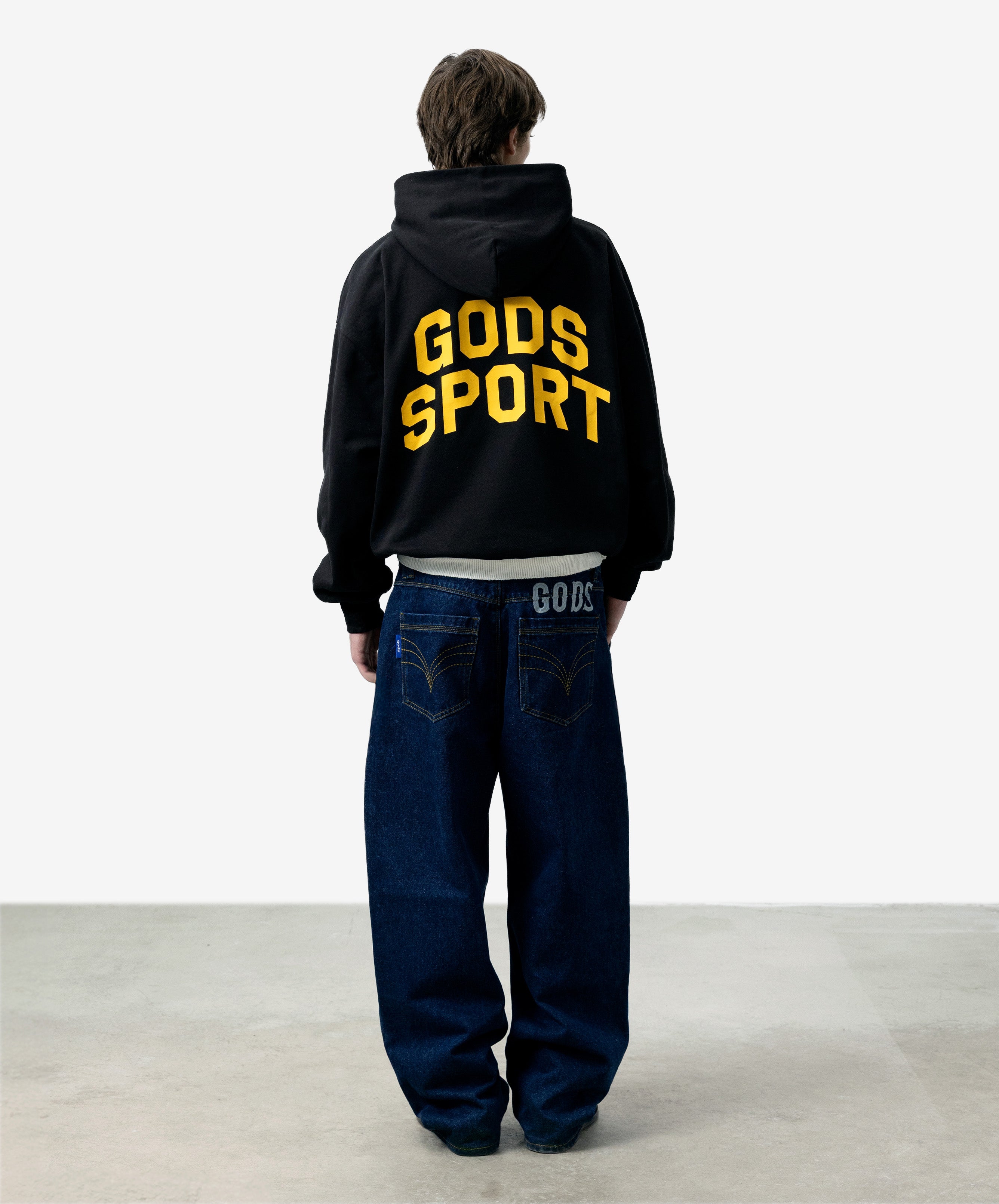 Gods Sports Club Hoodie Black