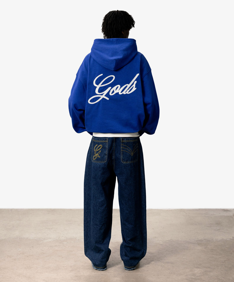 Love Script Hoodie Blue