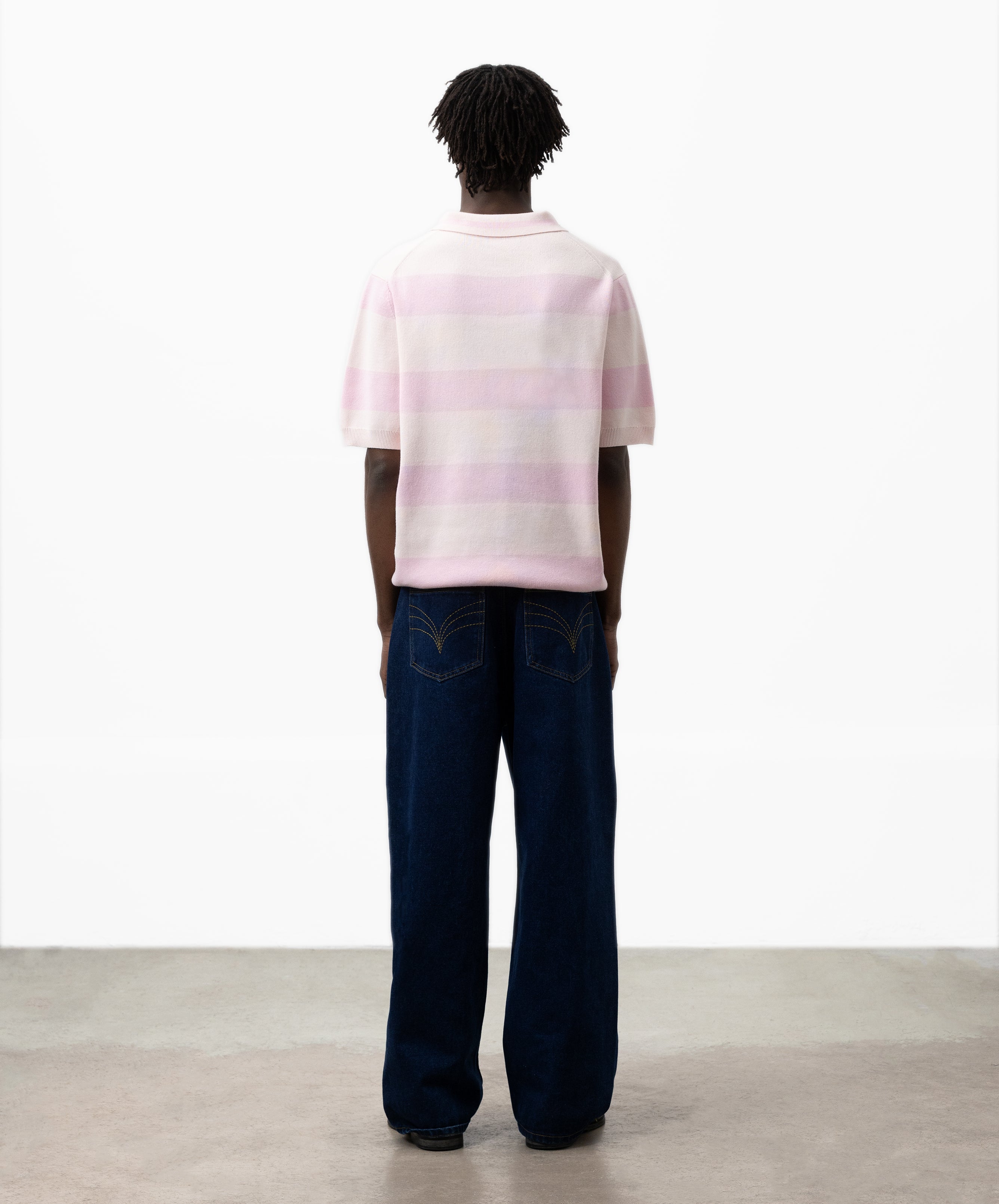 Striped Polo Rose