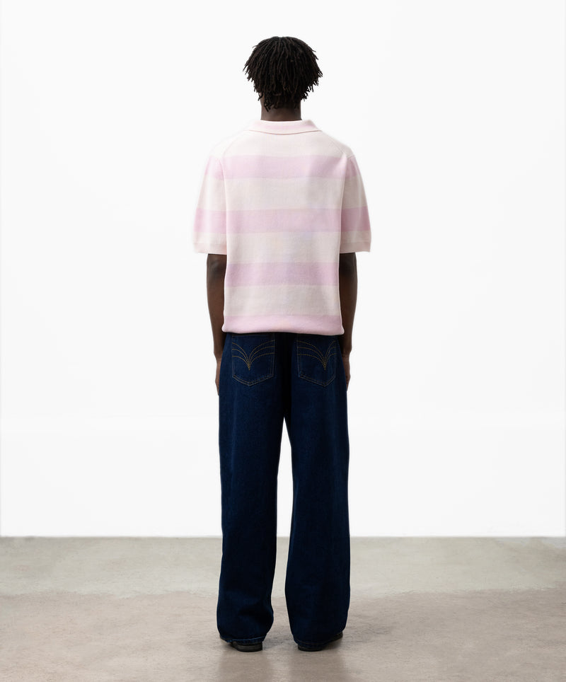 Striped Polo Rose