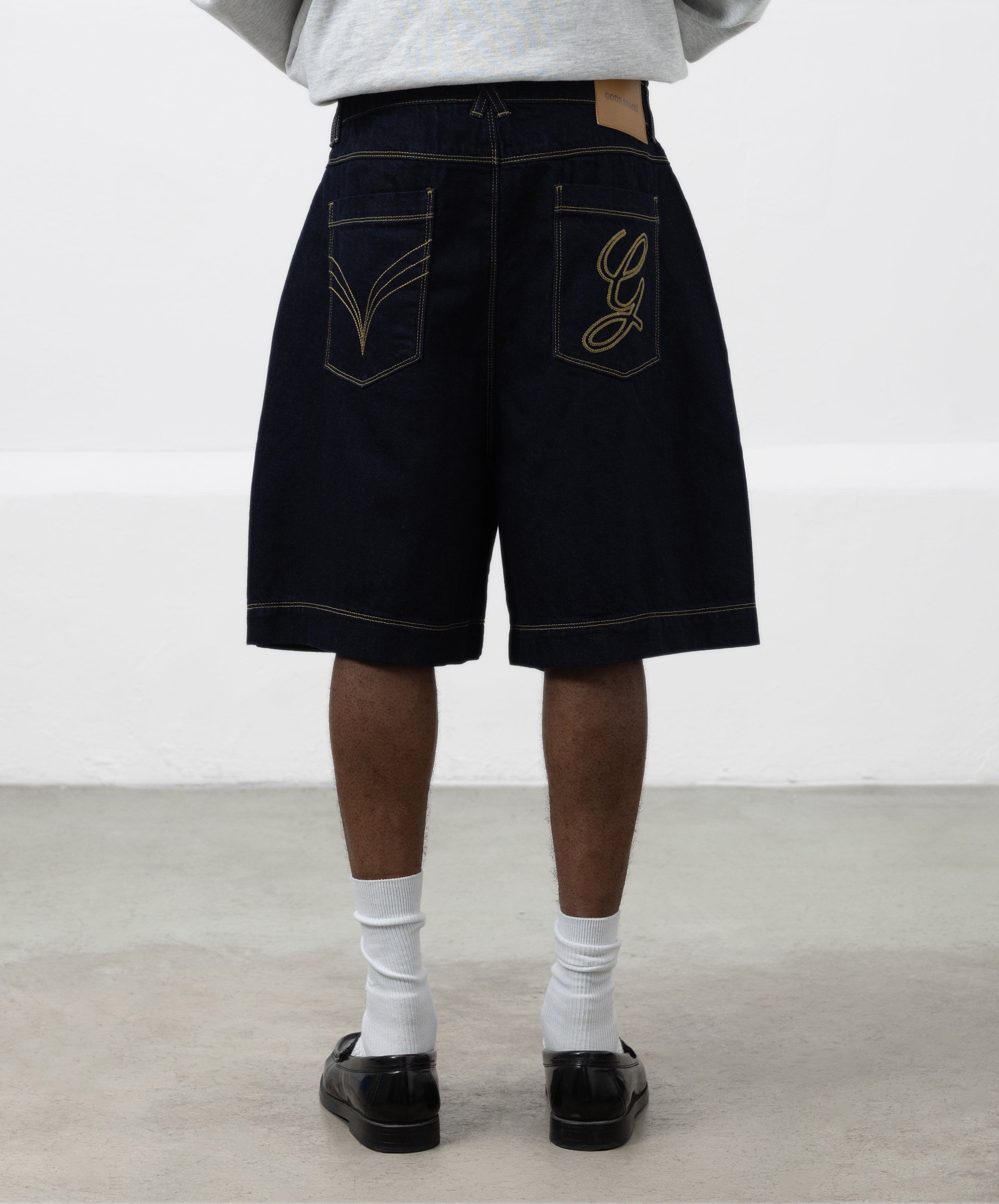 Gods Denim Shorts Navy