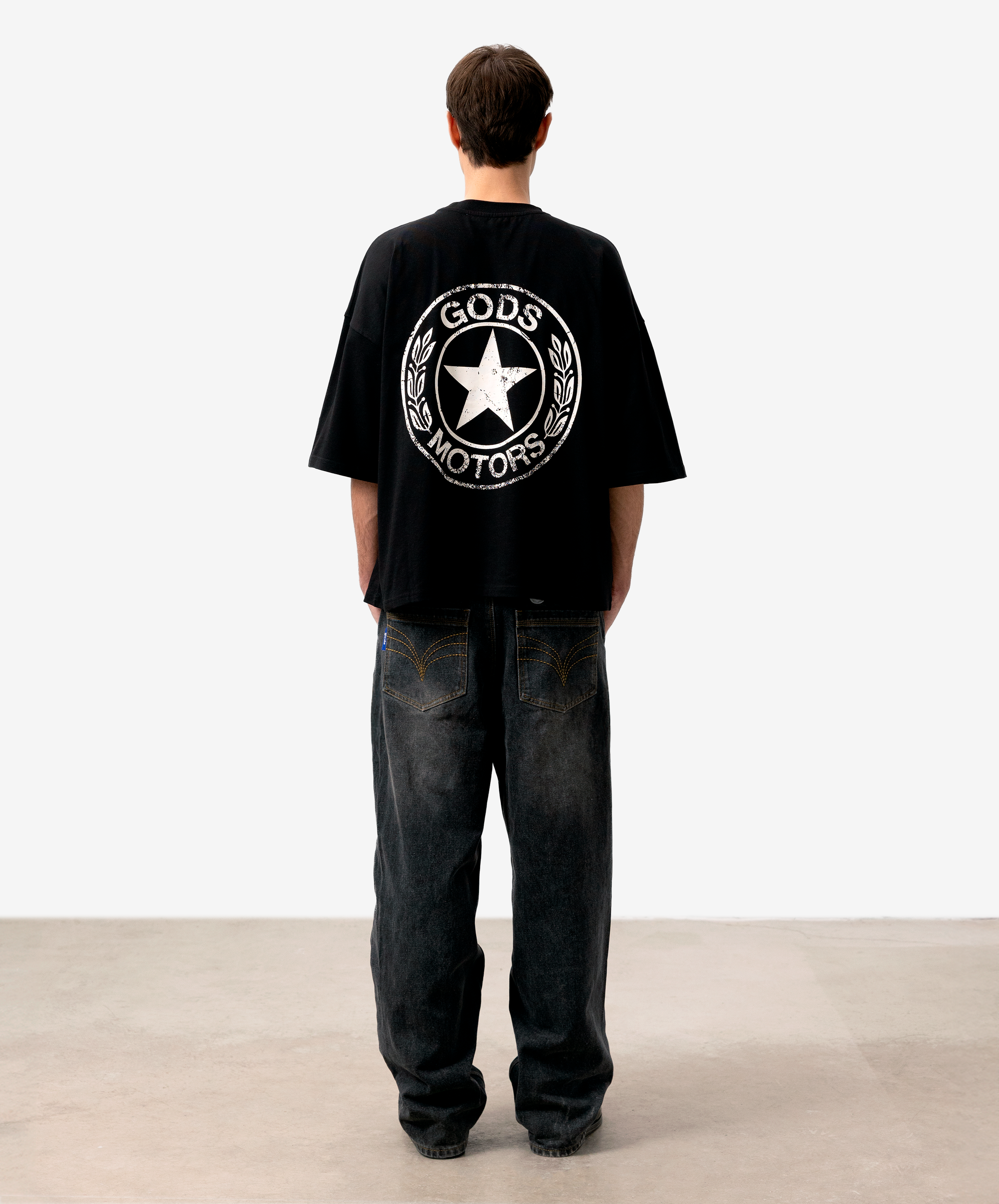 Motor Boxy Tee Black