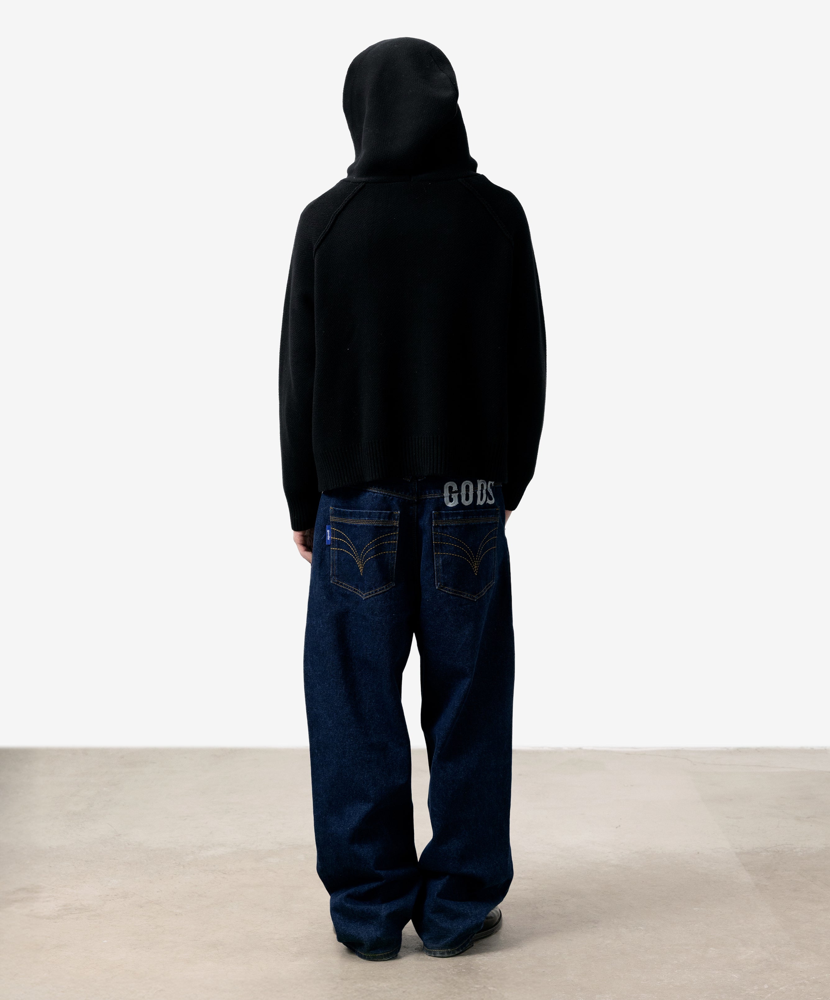 Gods Knitted Zipper Black