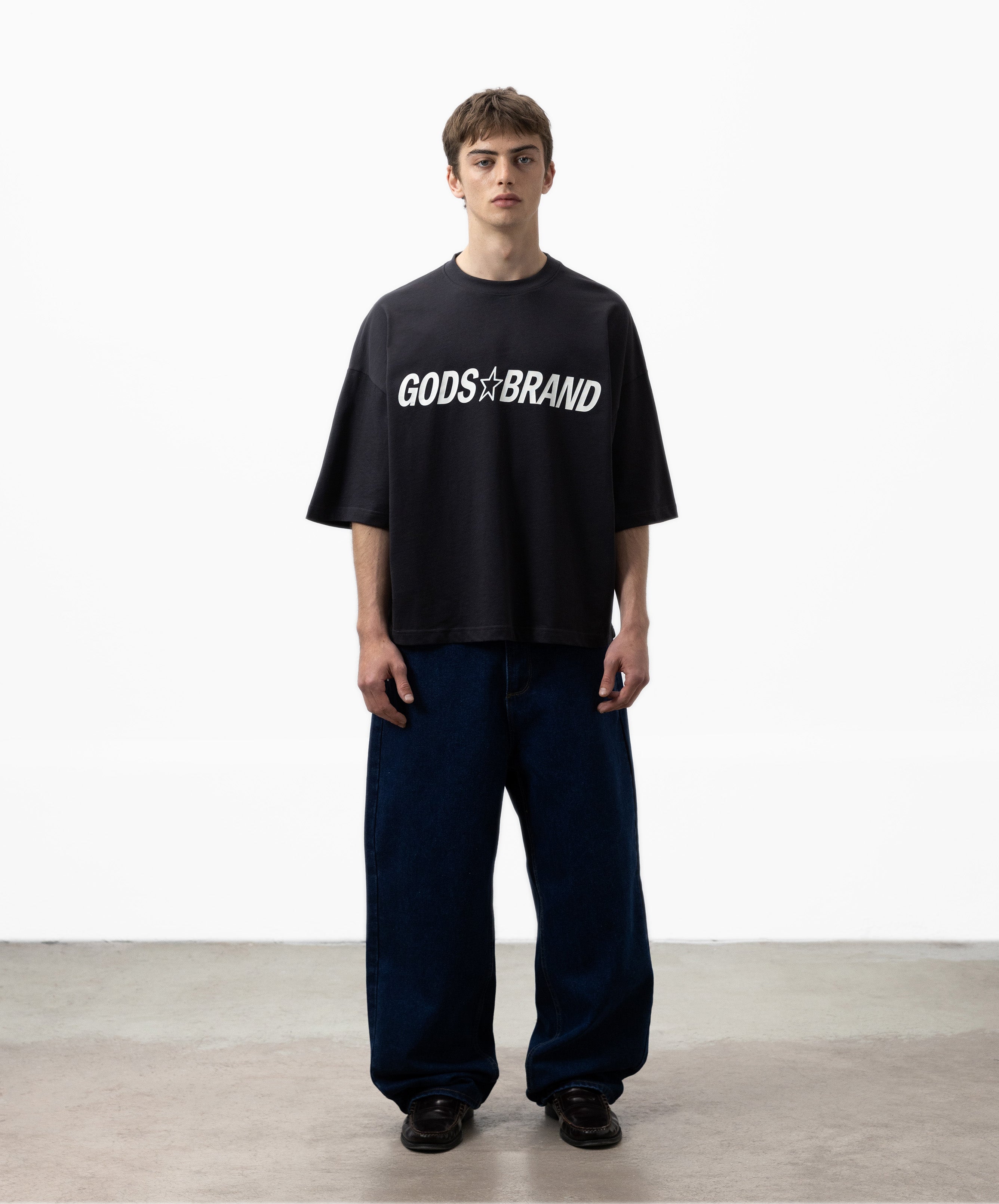 Gods Star Boxy Tee Black