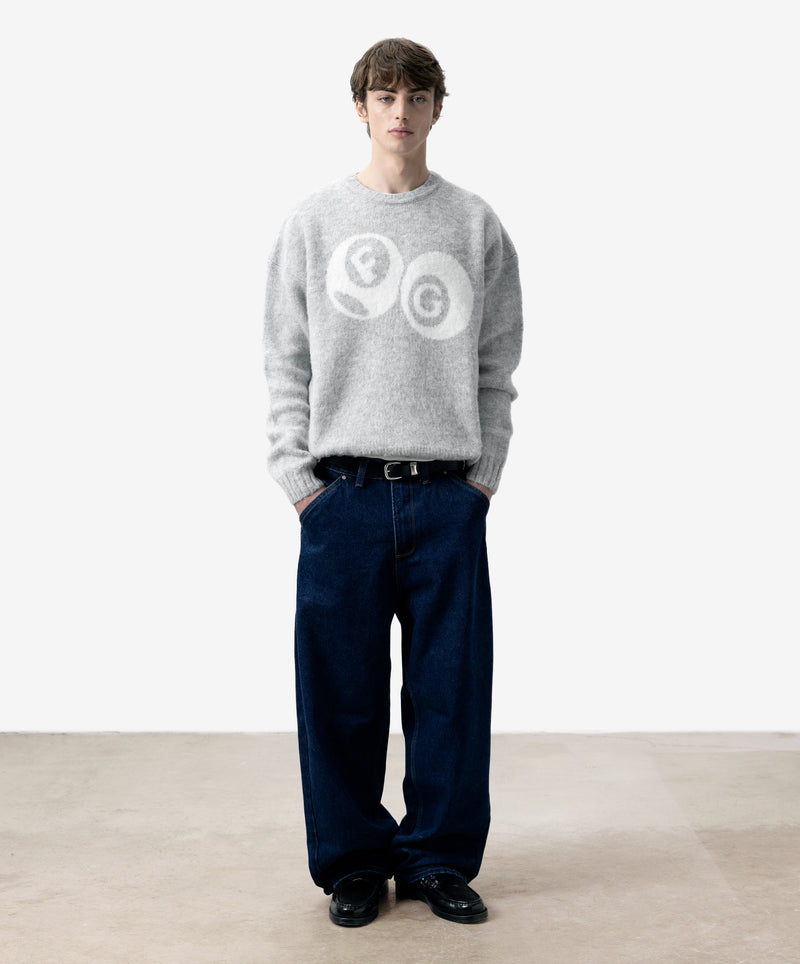 Billiard Knitted Sweater Light Gray