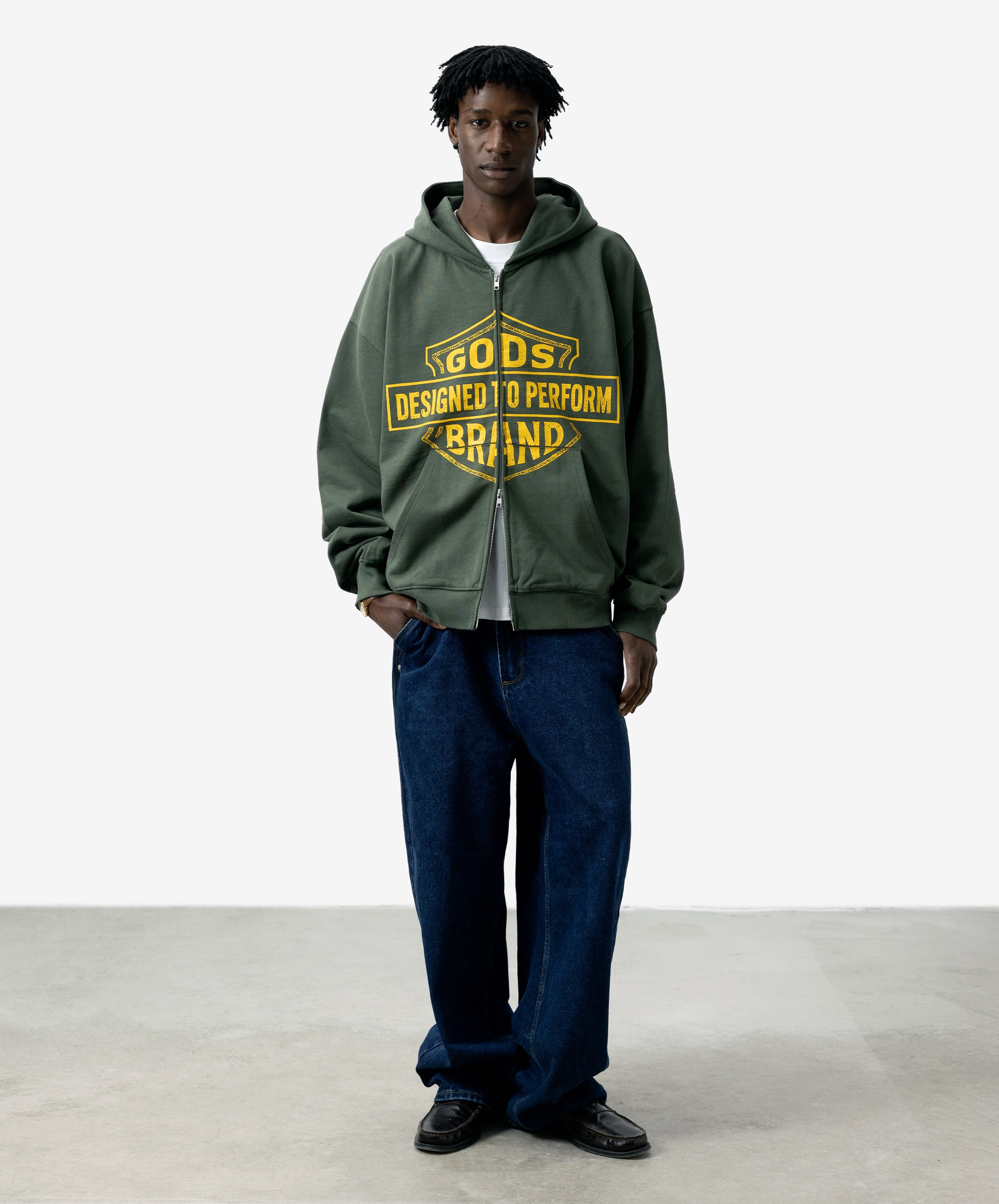 Designed To Perform Zipper Green