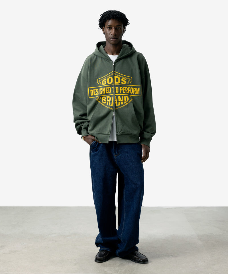 Designed To Perform Zipper Green