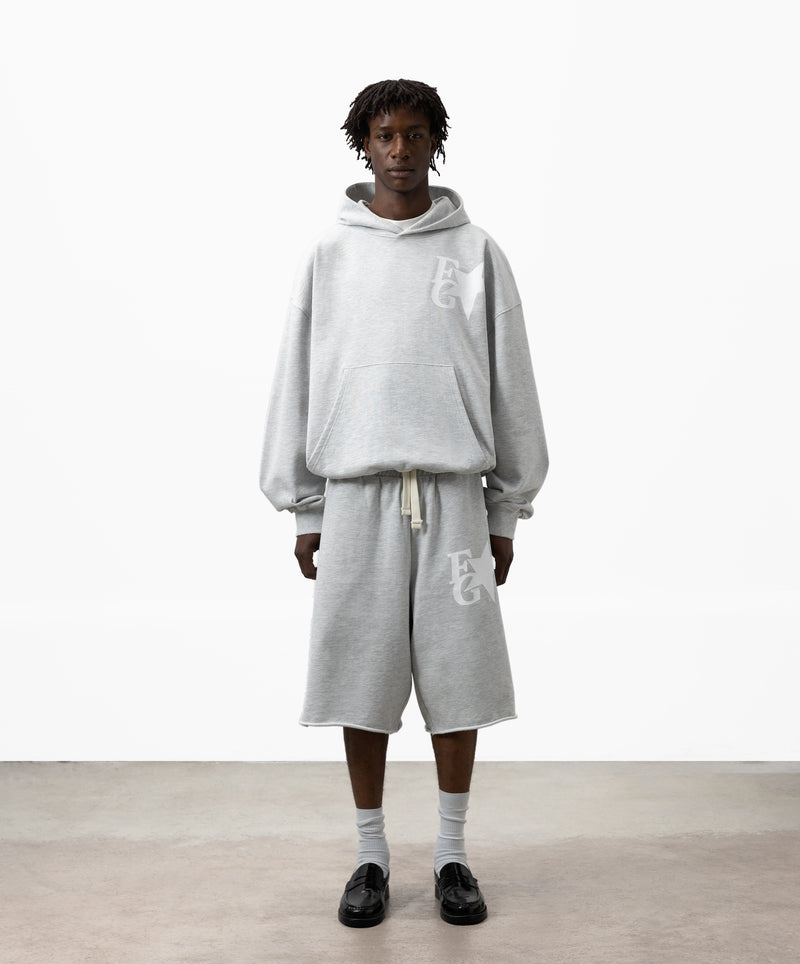 Star Hoodie Light Grey