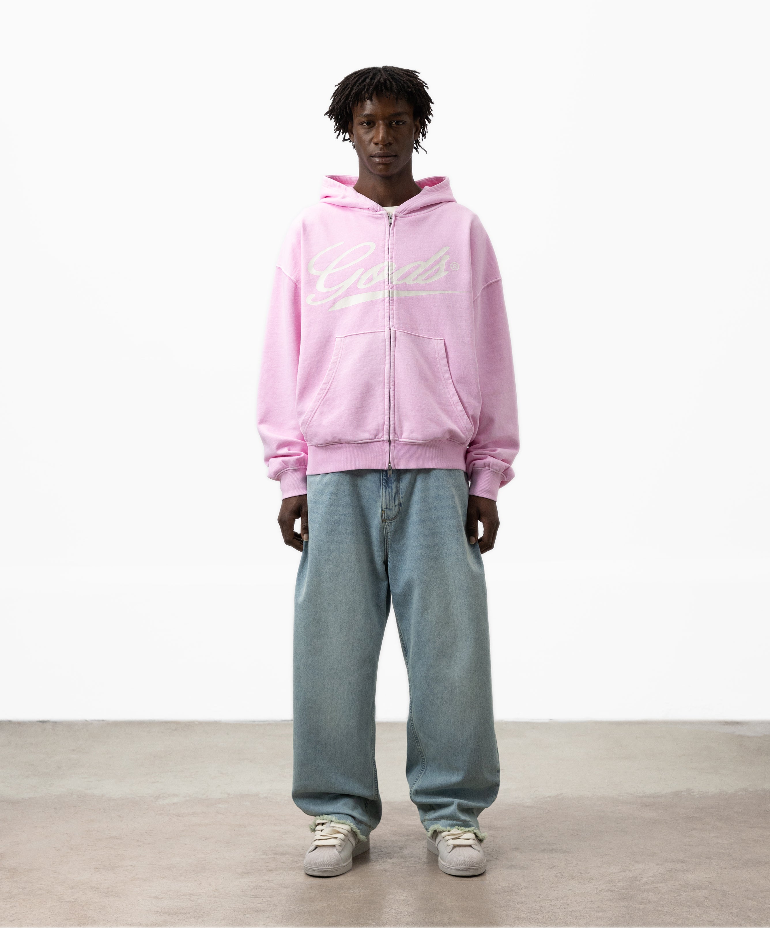 Gods Sunfaded Zipper Rose