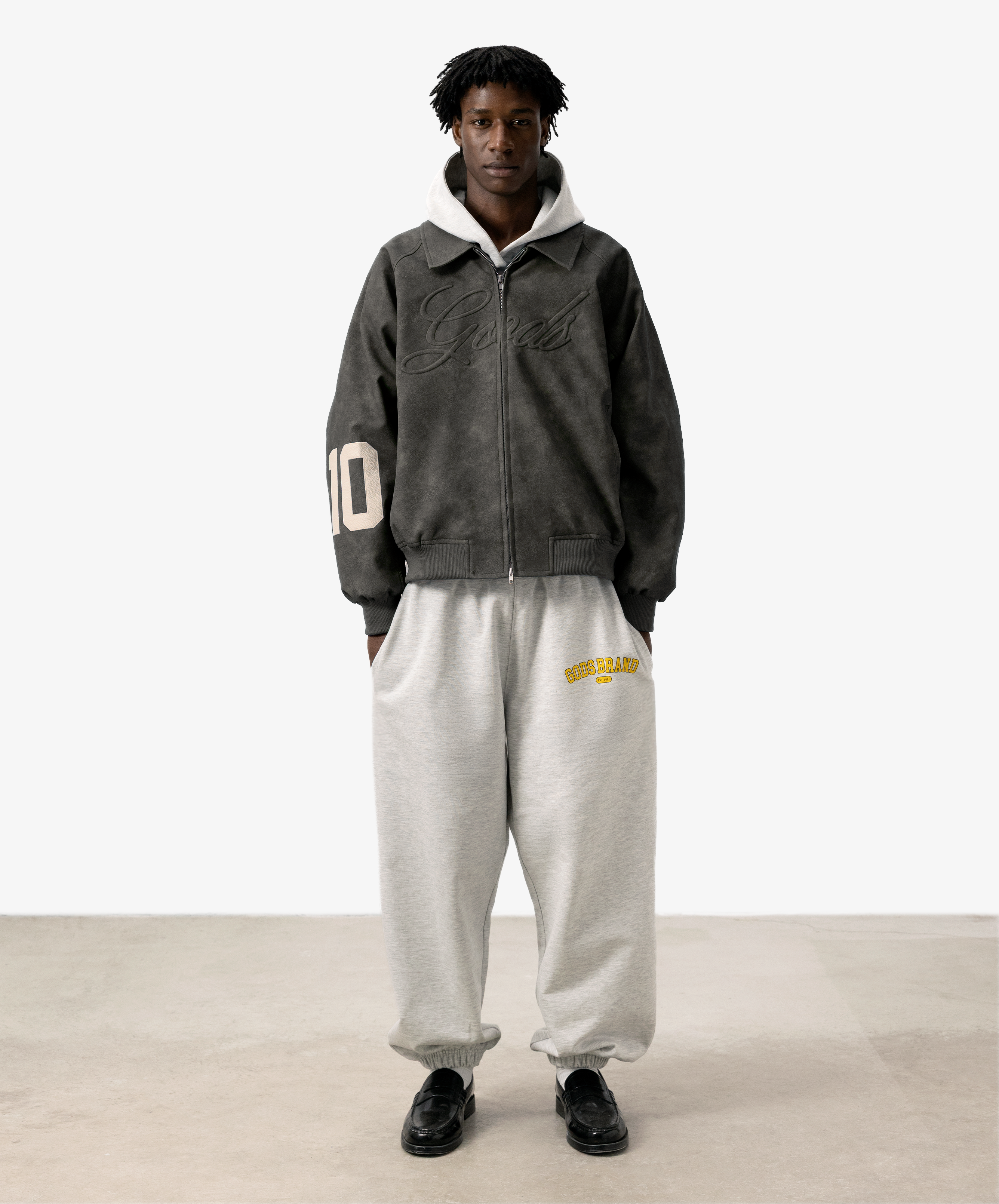 Vegan Leather Jacket Dark Grey