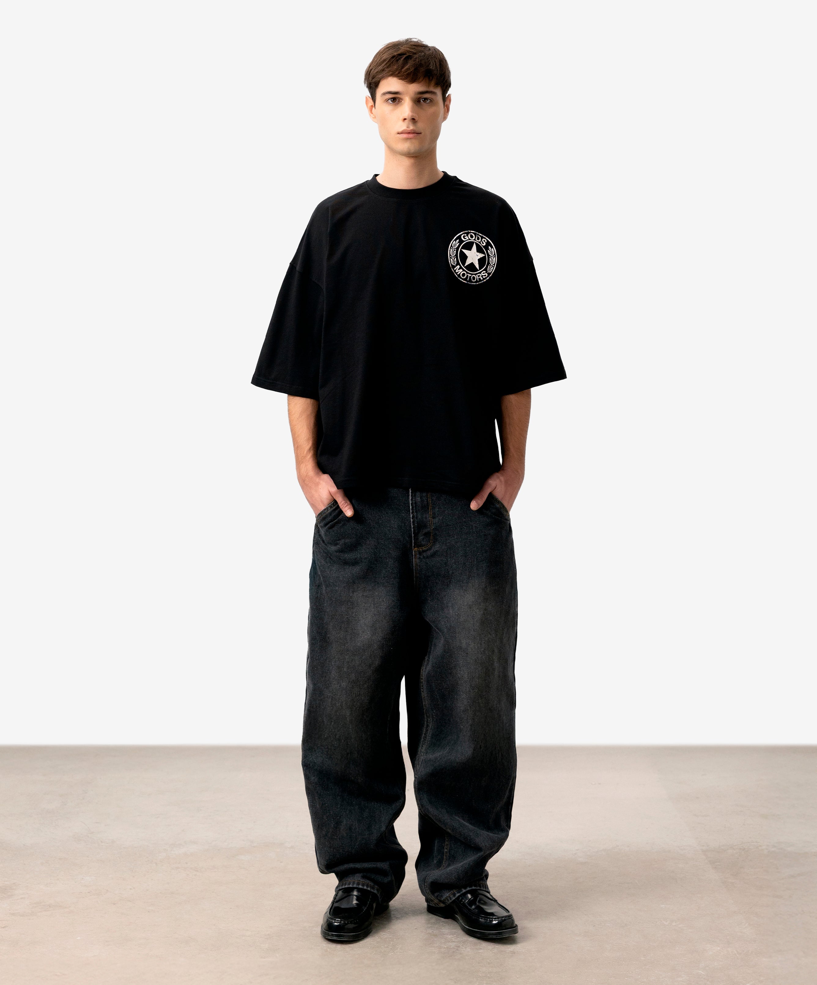 Motor Boxy Tee Black