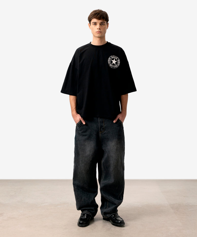 Motor Boxy Tee Black