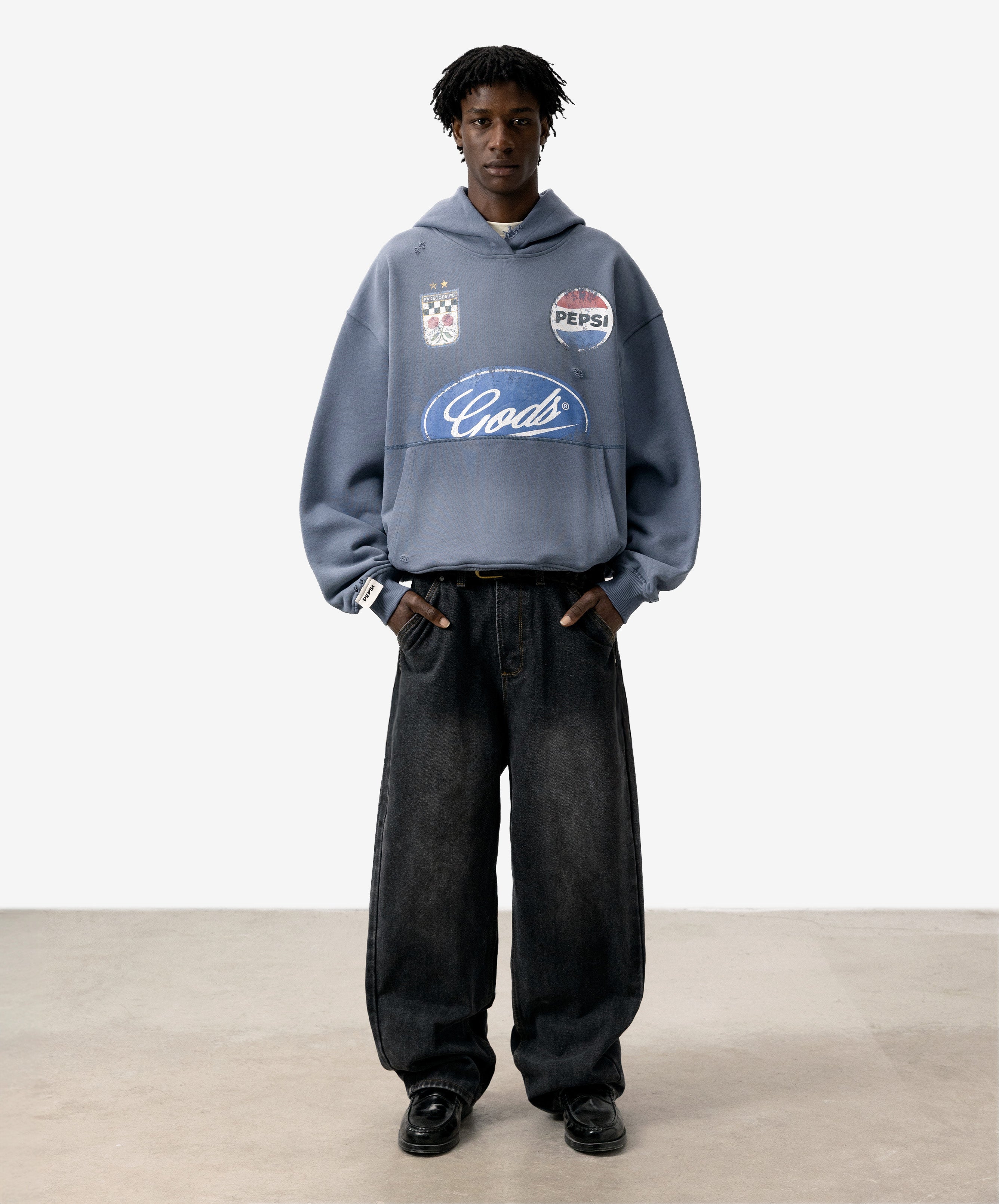 Pitstop Cropped Hoodie Grey