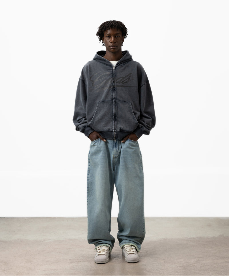 Gods Sunfaded Zipper Dark Grey