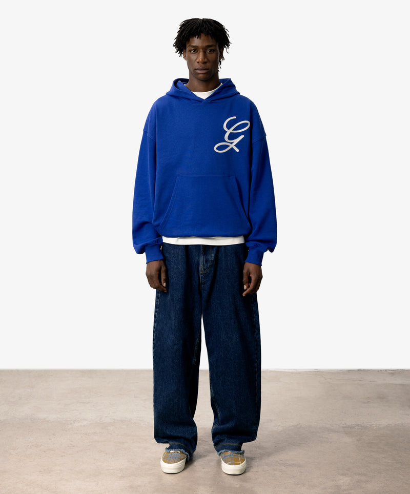 Love Script Hoodie Blue