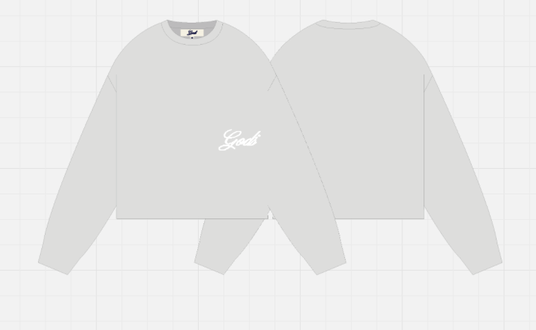 Handwritten Sweater Light Gray