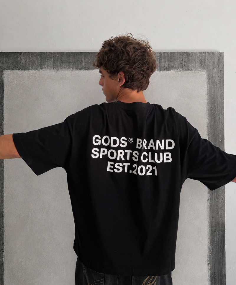 Gods Sports Club Tee Black