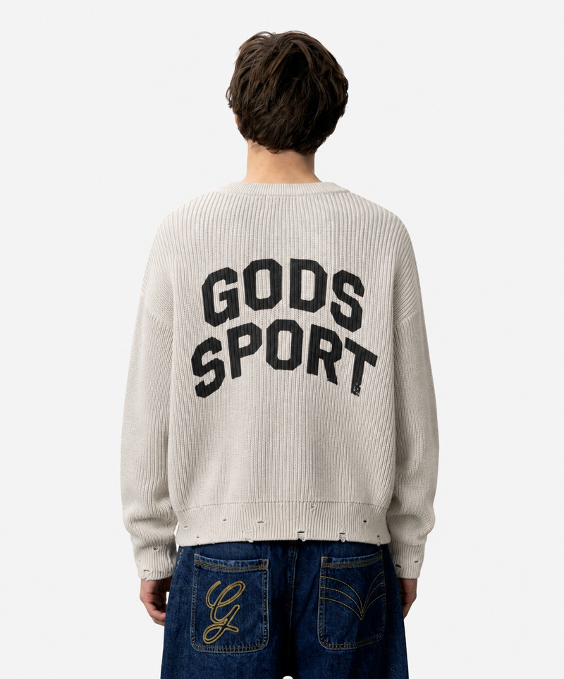 Gods Sport Knitted Sweater Gray
