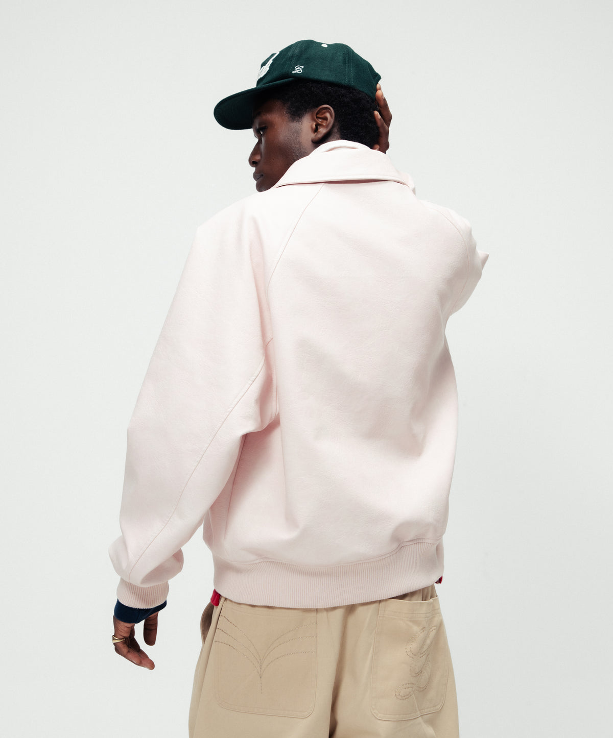 Vegan Leather Jacket Pink