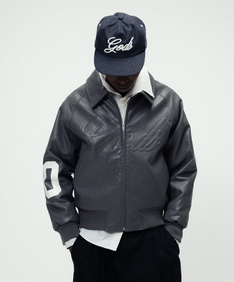Vegan Leather Jacket Dark Grey