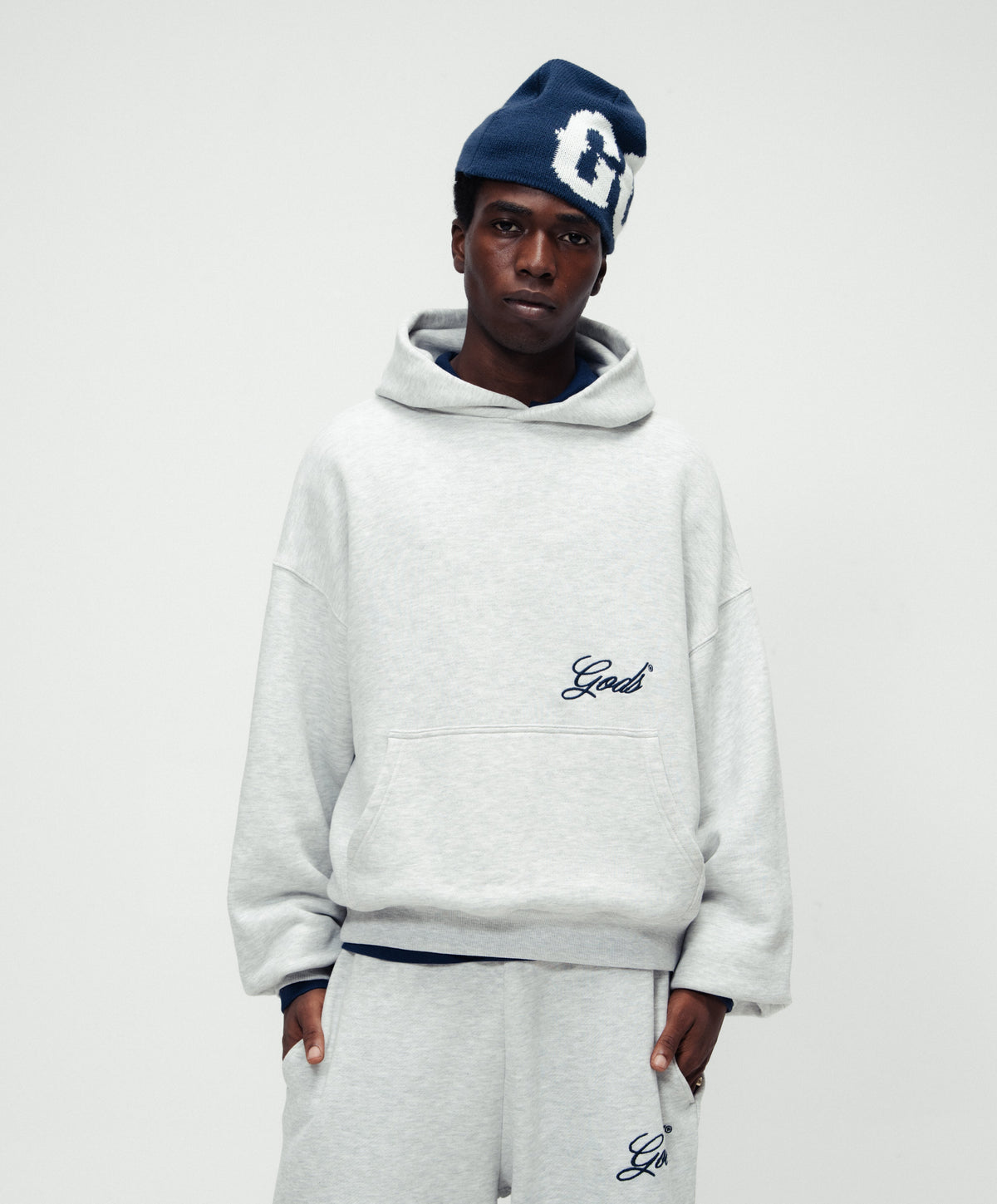 Handwritten Hoodie Light Grey