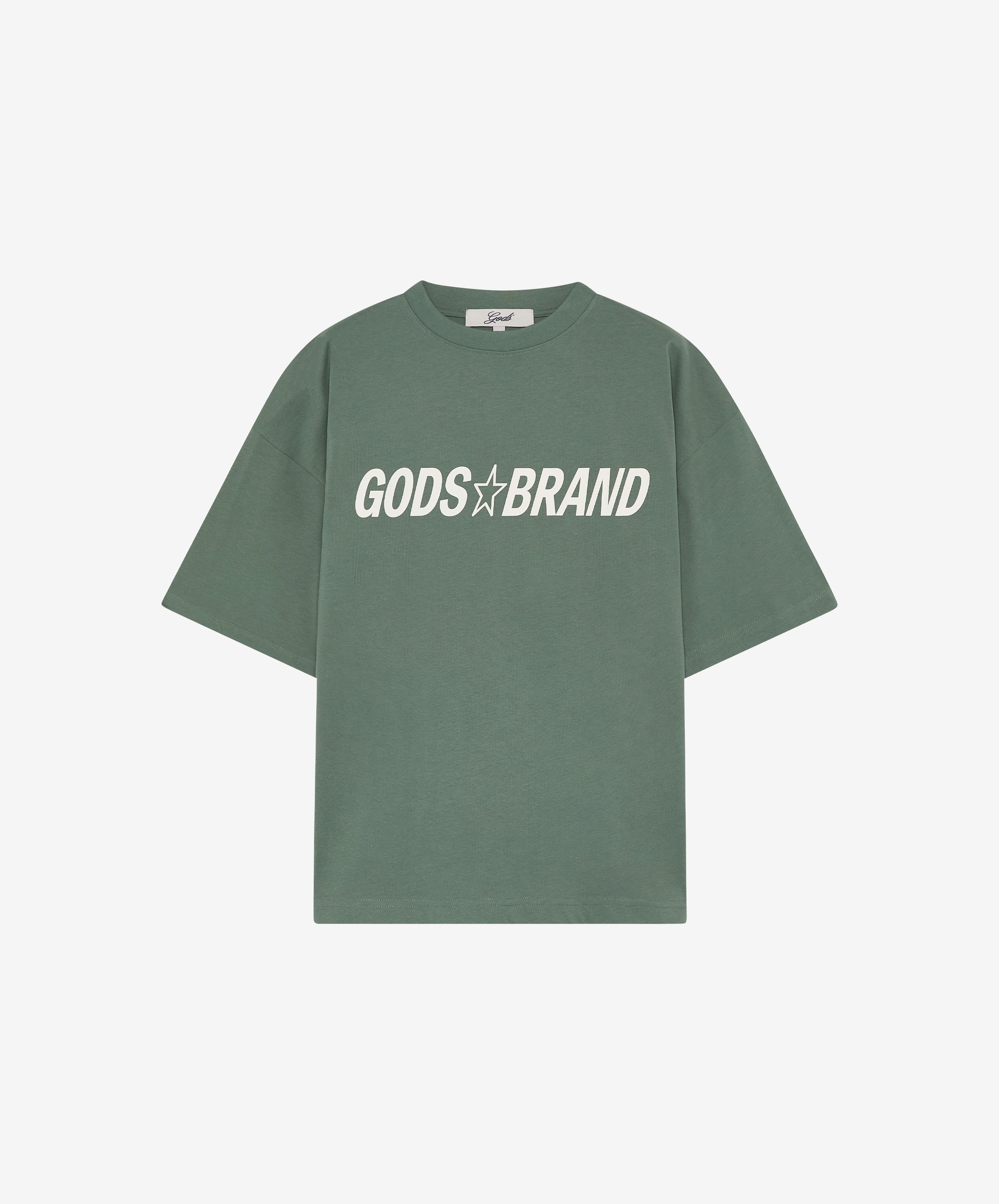 Gods Star Boxy Tee Green