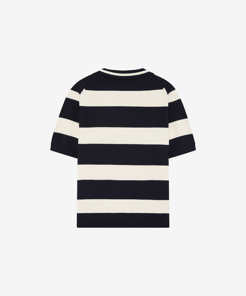 Striped Polo Navy