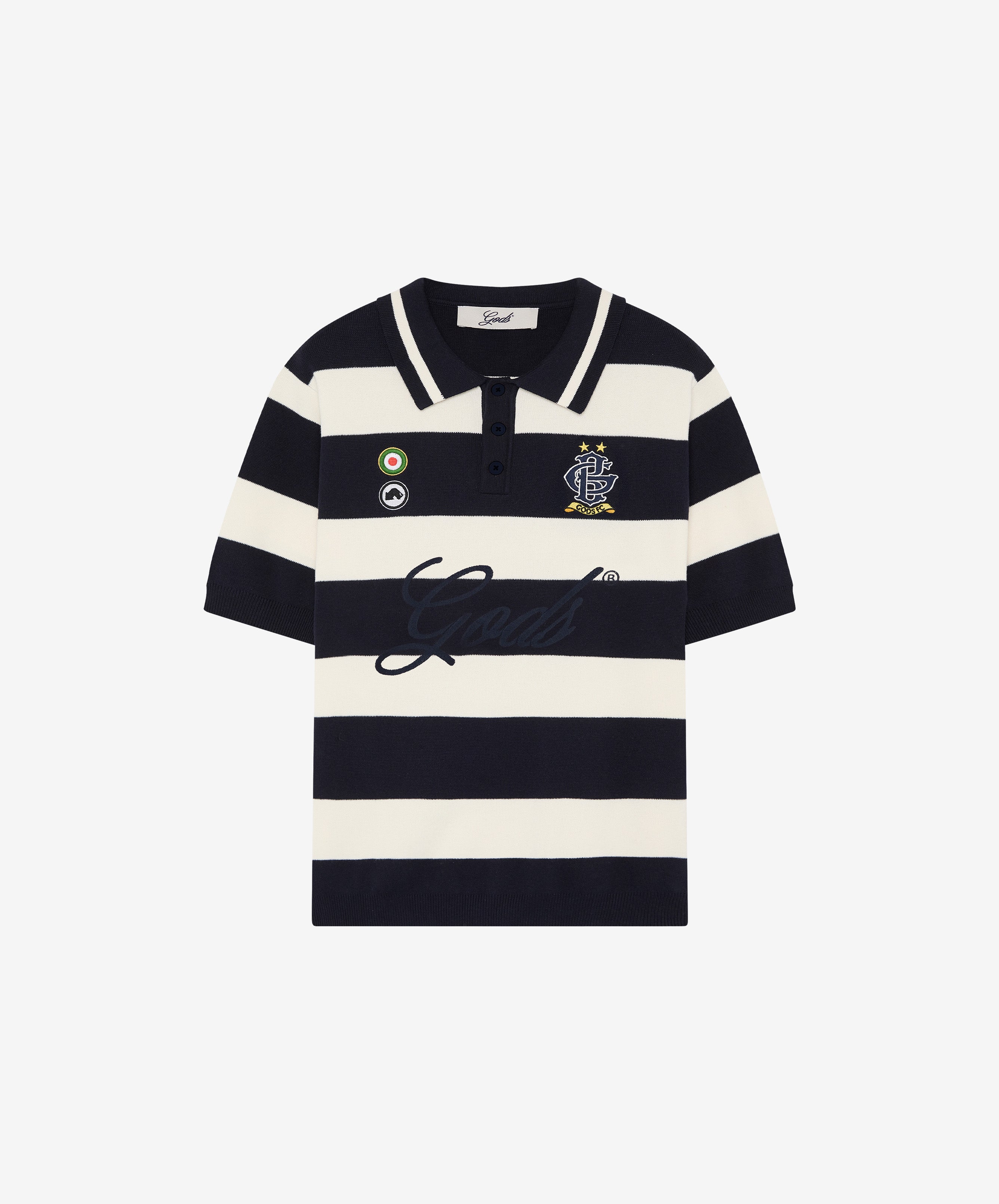 Striped Polo Navy