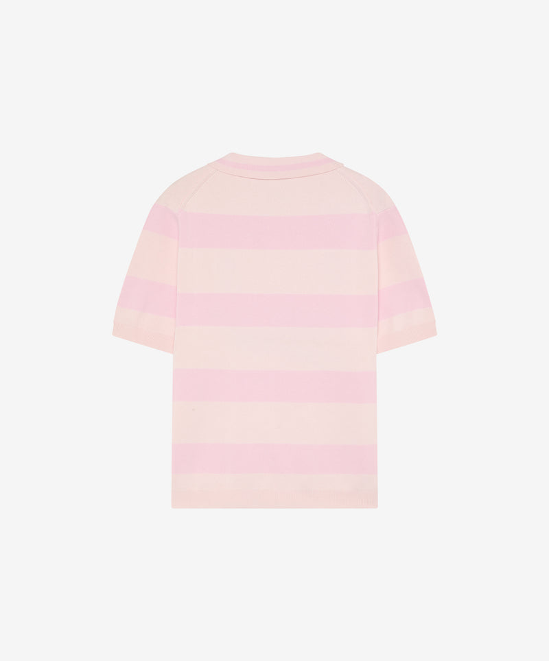 Striped Polo Rose