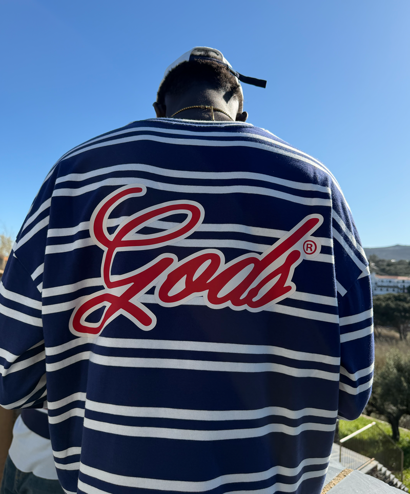 Gods Star Striped Longsleeve Navy