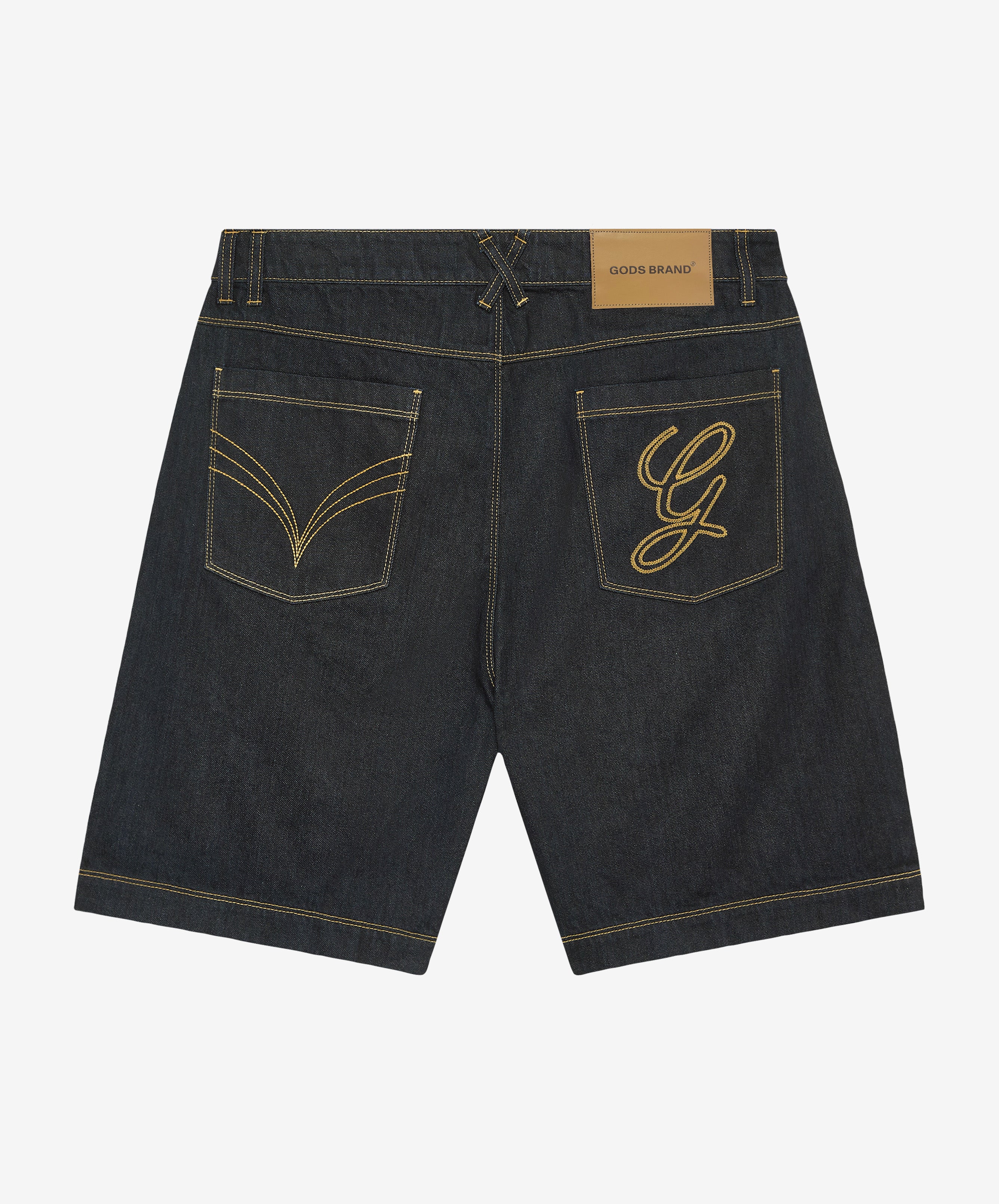 Gods Denim Shorts Dark Grey