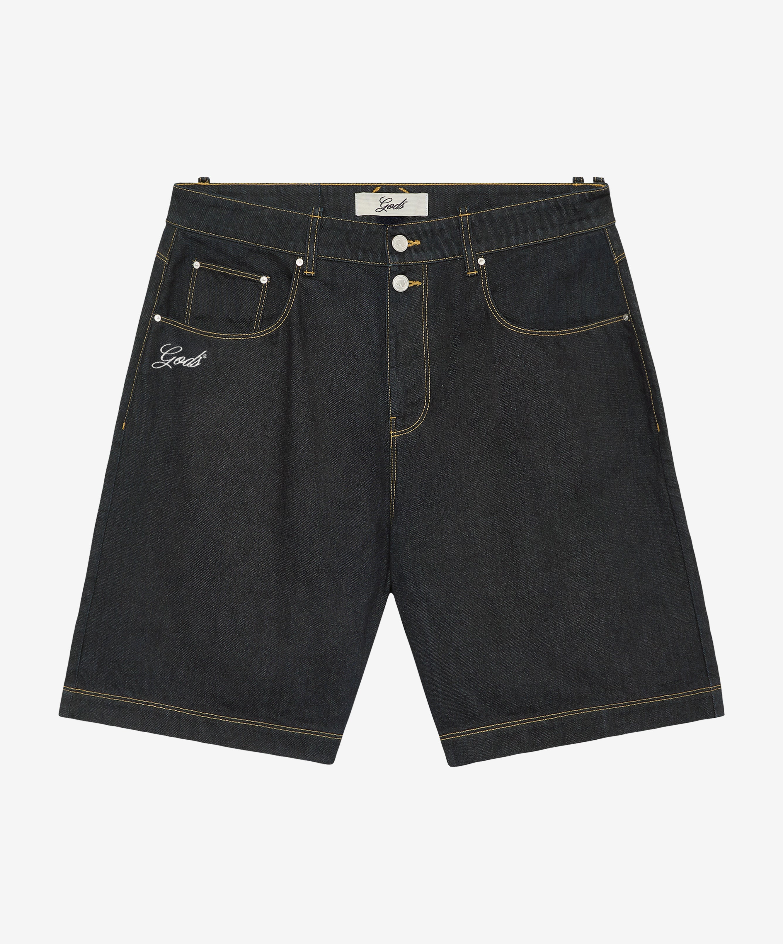 Gods Denim Shorts Dark Grey